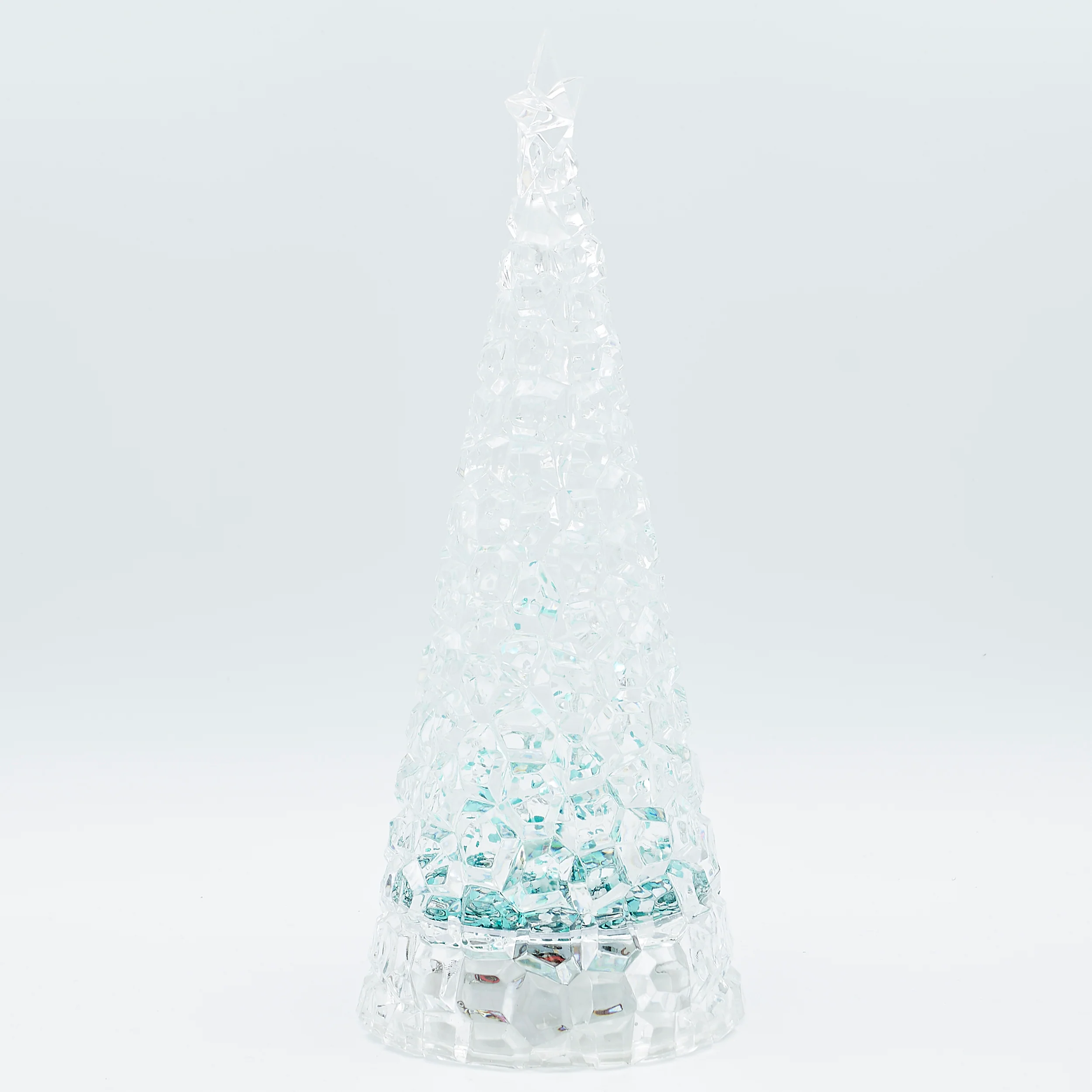 Confetti Lites Lighted Swirl Tree with Silver & Green Glitter - Image 2