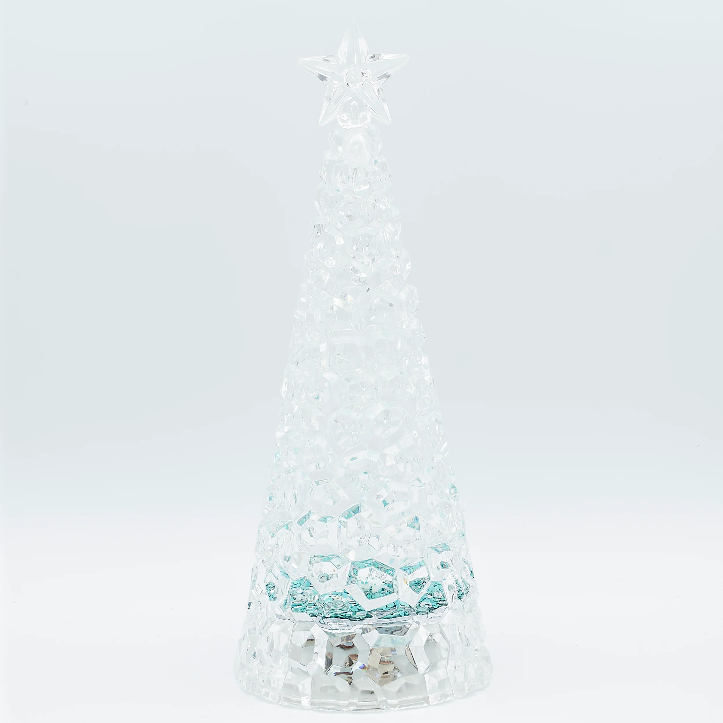 Confetti Lites Lighted Swirl Tree with Silver & Green Glitter - Image 3