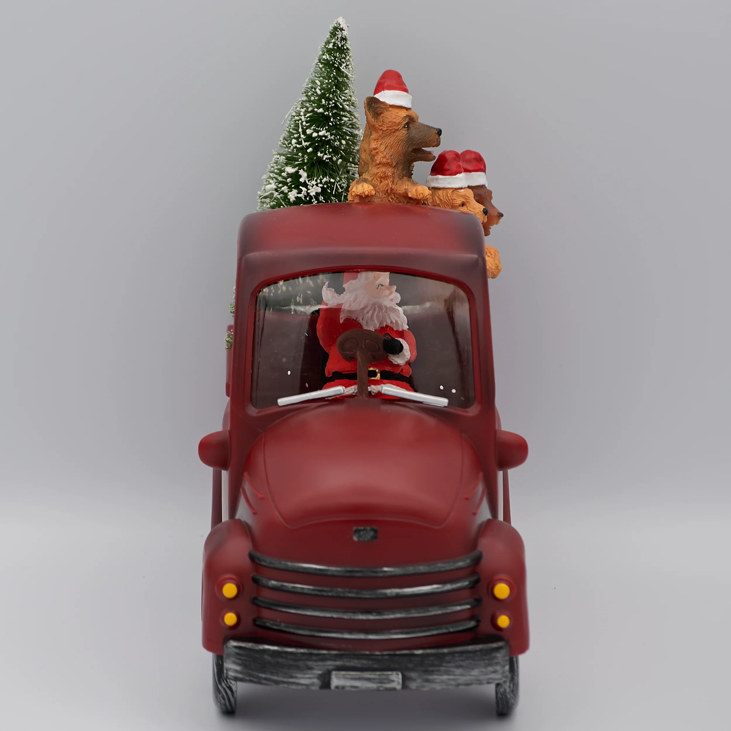 Confetti Lites Lighted Swirl Vintage Truck with Santa & Festive Pups - Image 2