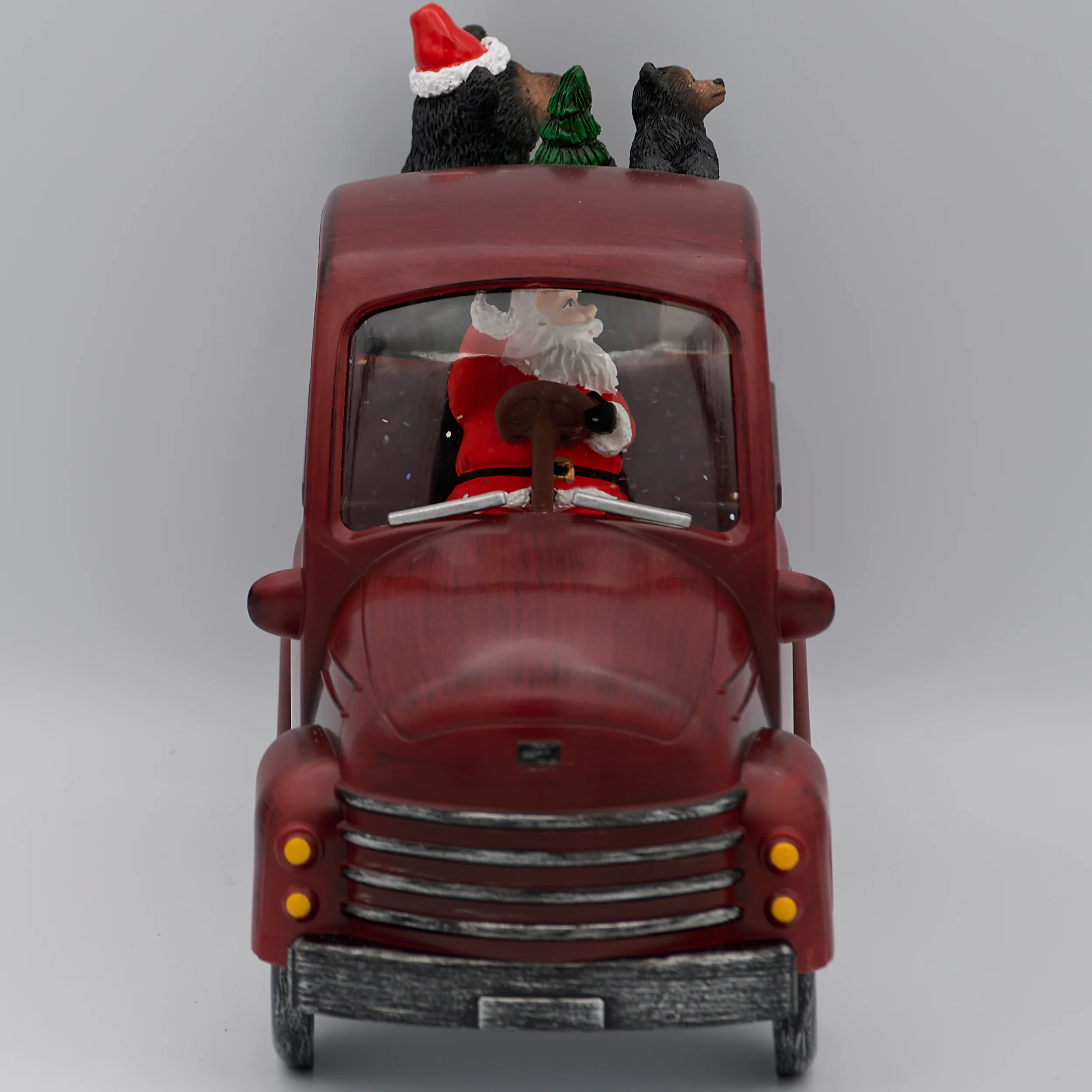 Confetti Lites Lighted Swirl Vintage Truck with Santa, Black Bear & Christmas Tree - Image 2