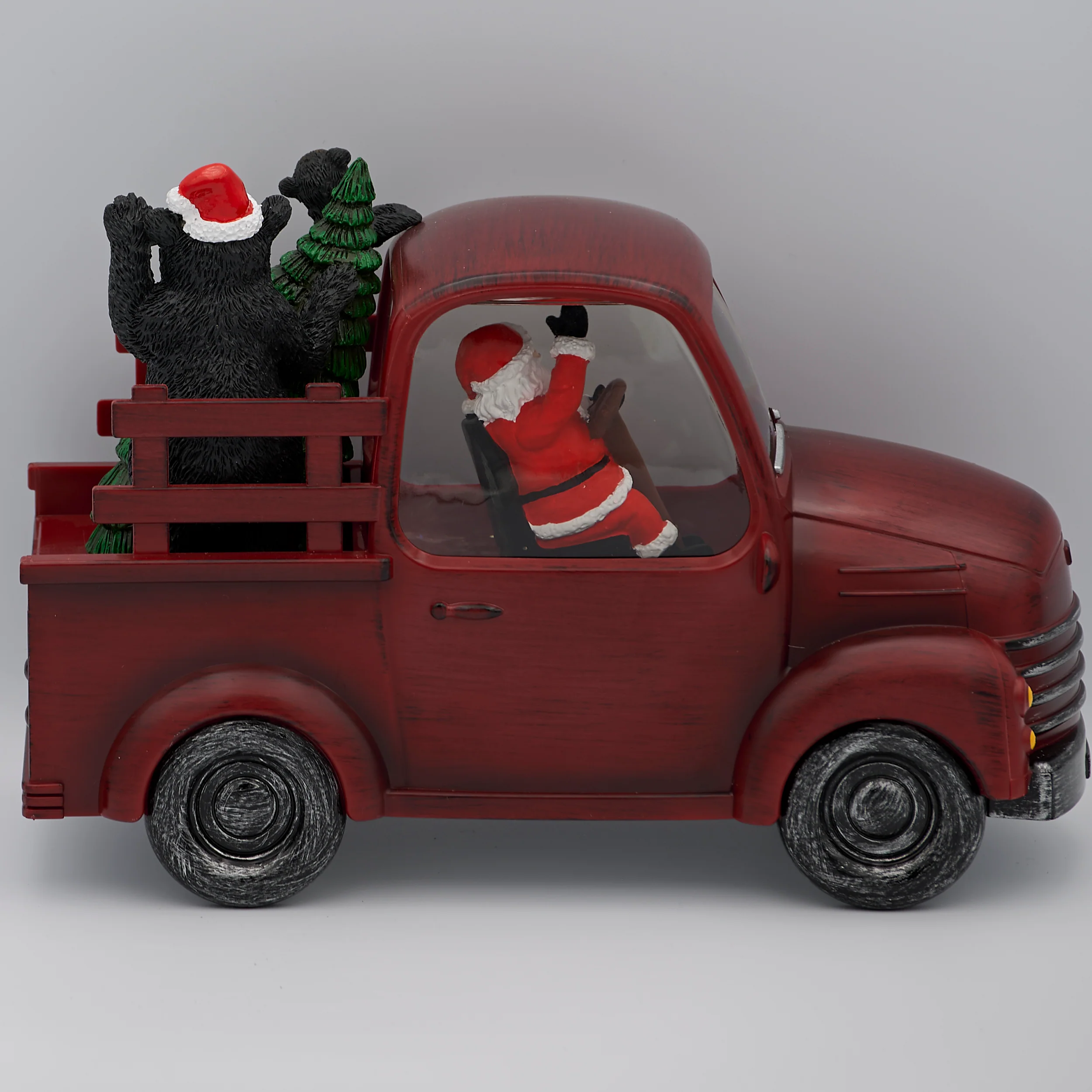 Confetti Lites Lighted Swirl Vintage Truck with Santa, Black Bear & Christmas Tree - Image 3