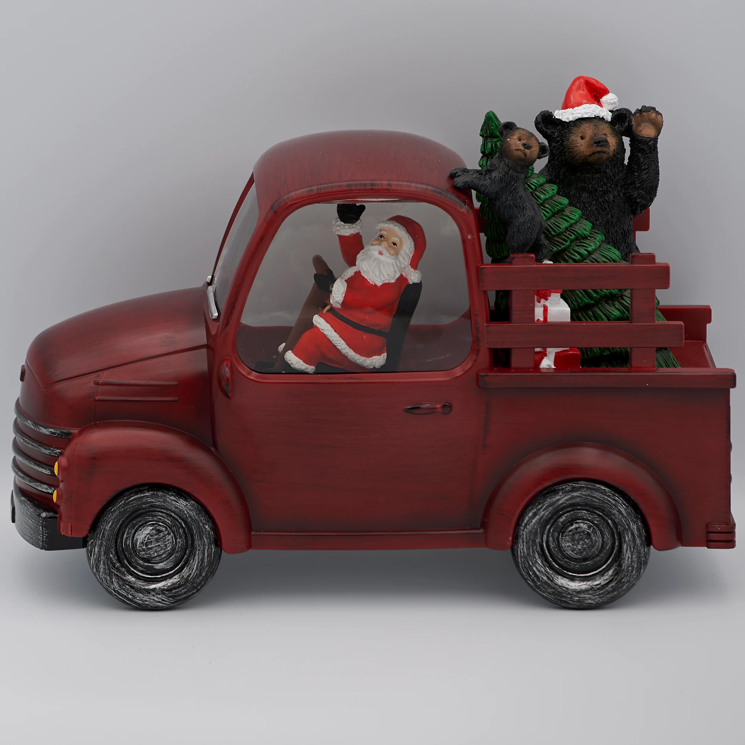 Confetti Lites Lighted Swirl Vintage Truck with Santa, Black Bear & Christmas Tree - Image 4
