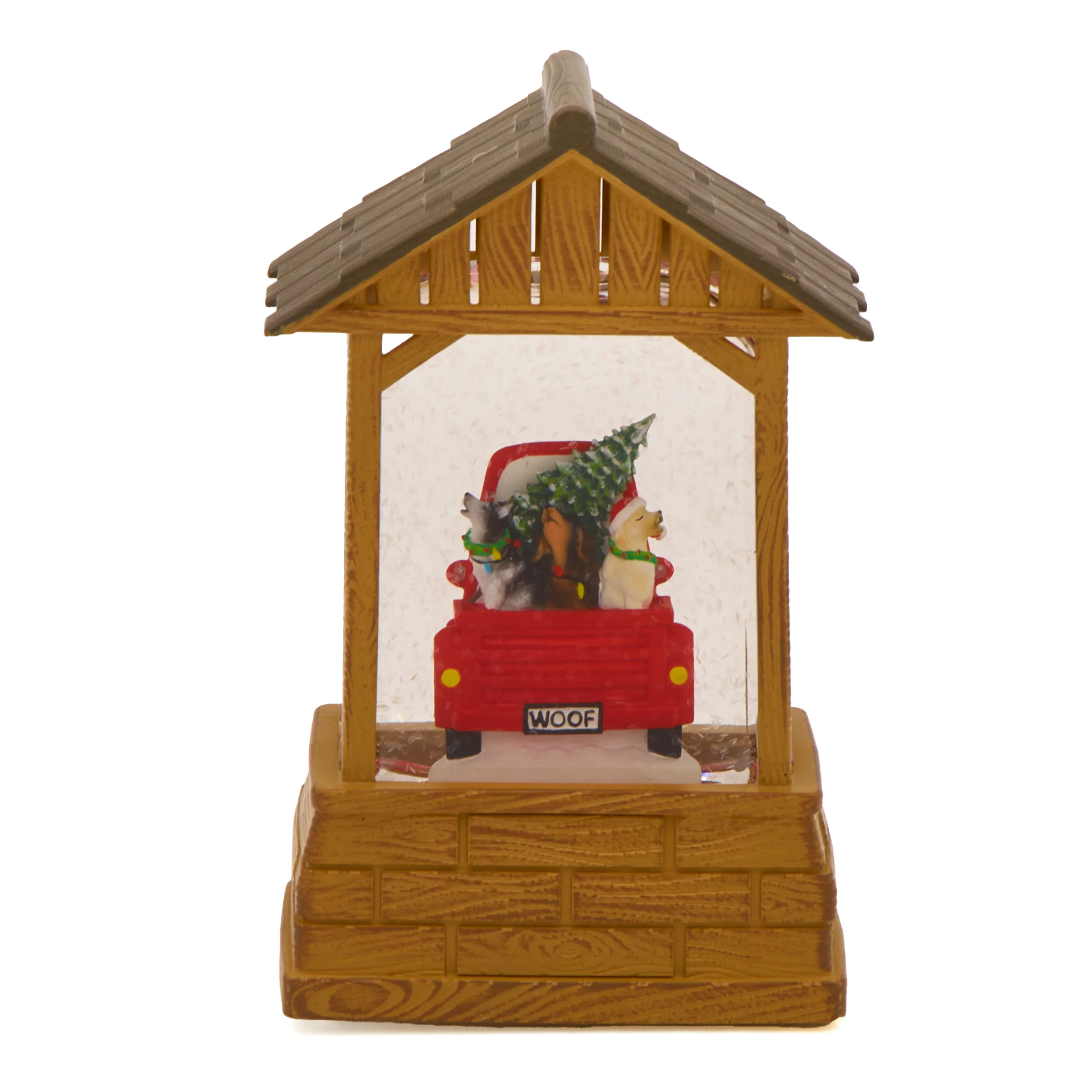 Lighted Vintage Red Truck with Festive Dogs - Shimmering Merry Lites - Image 2