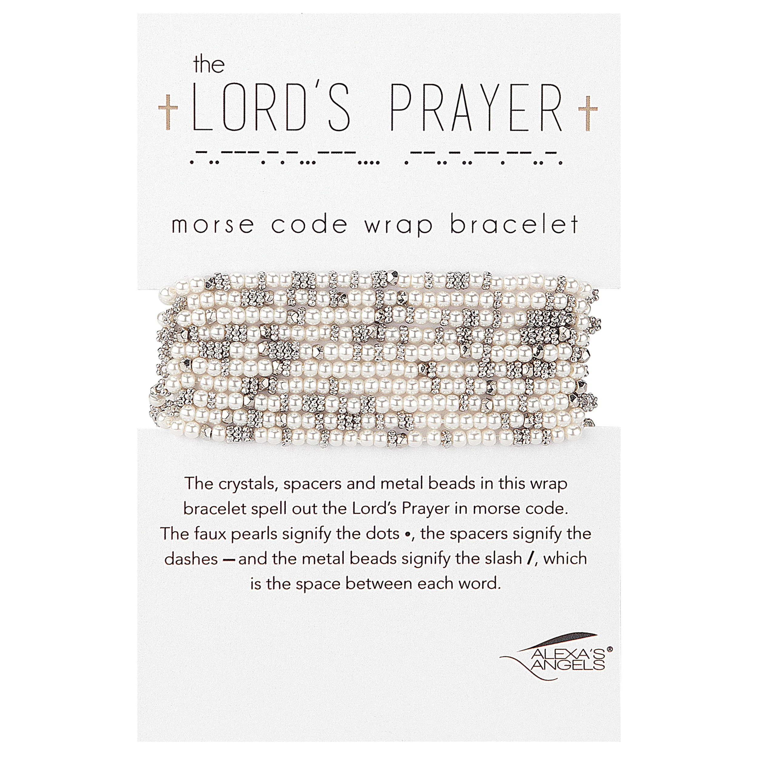 Alexa's Angels Lord's Prayer Morse Code Wrap - Bracelet or Necklace