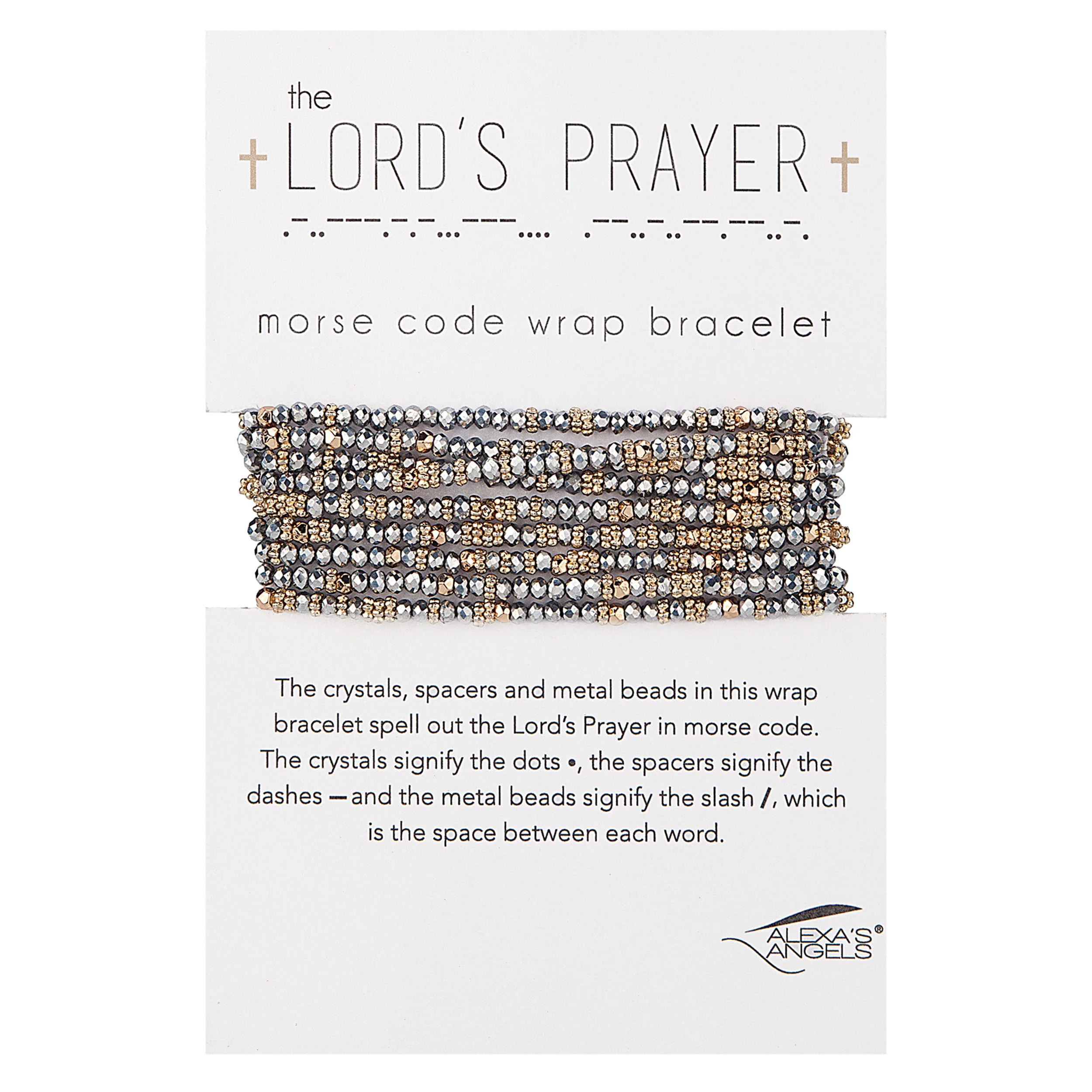 Alexa's Angels Lord's Prayer Morse Code Wrap - Bracelet or Necklace - Image 3