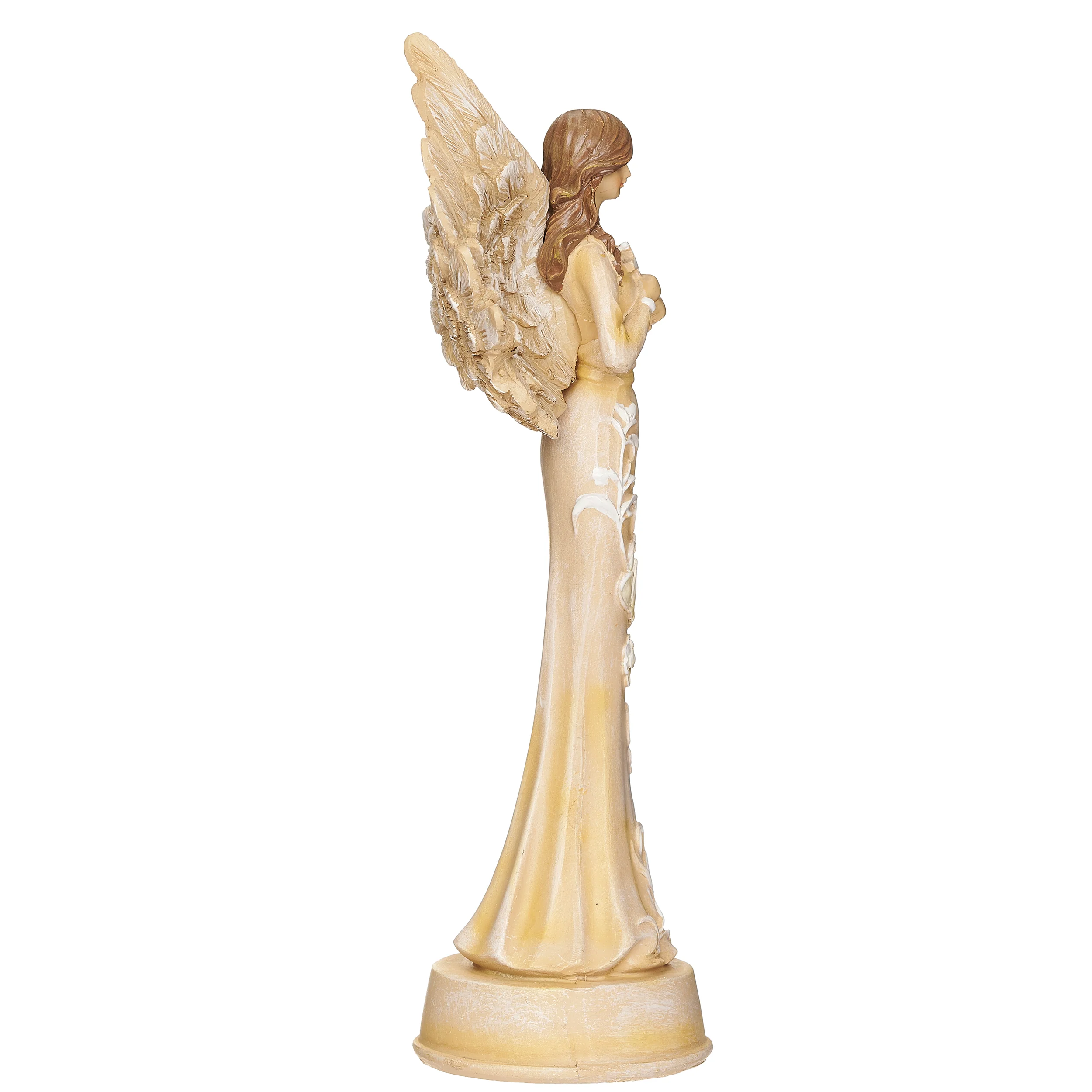 Memorial Angel Holding a Cross - Image 2