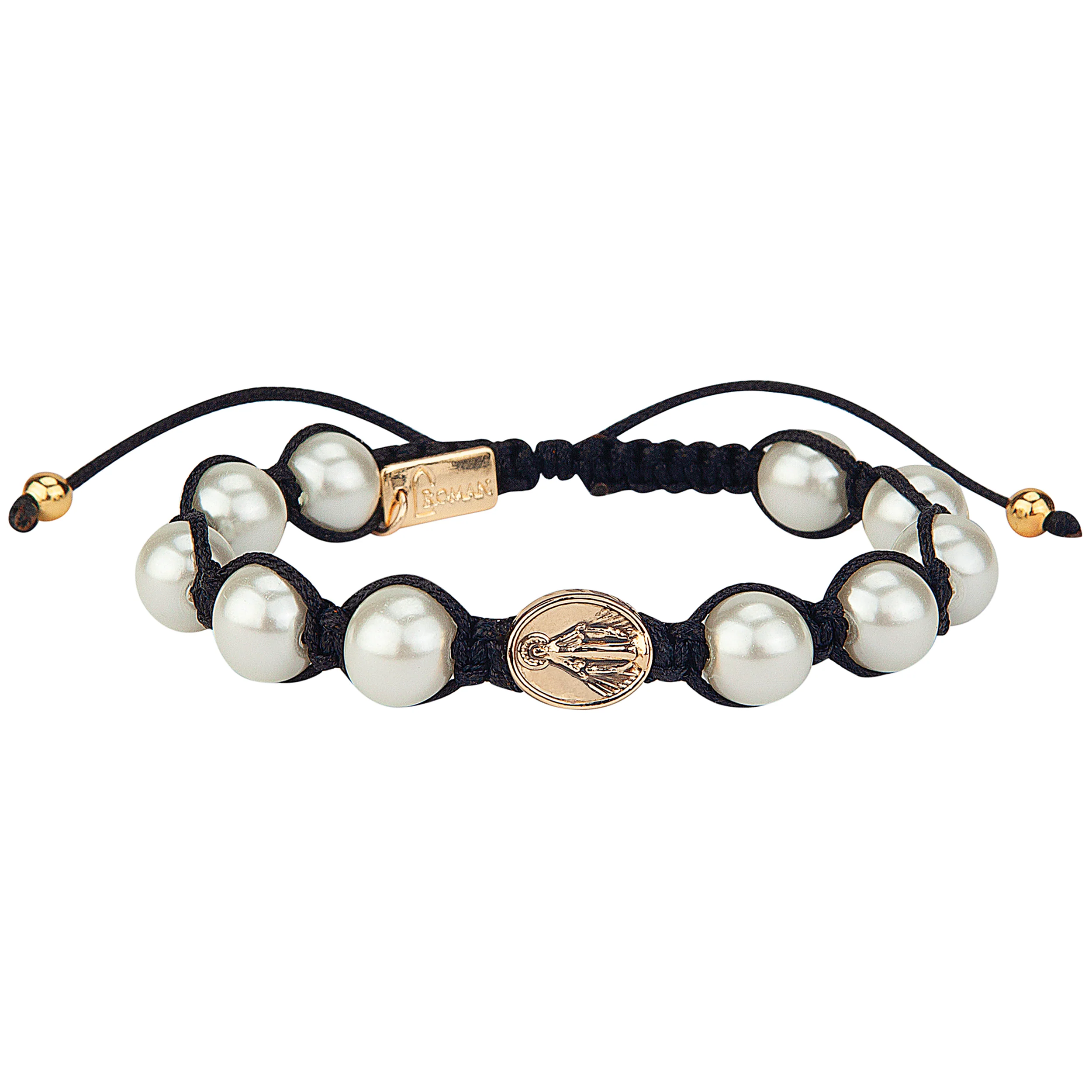 Miraculous Medal Woven Cord Bracelet - Image 2