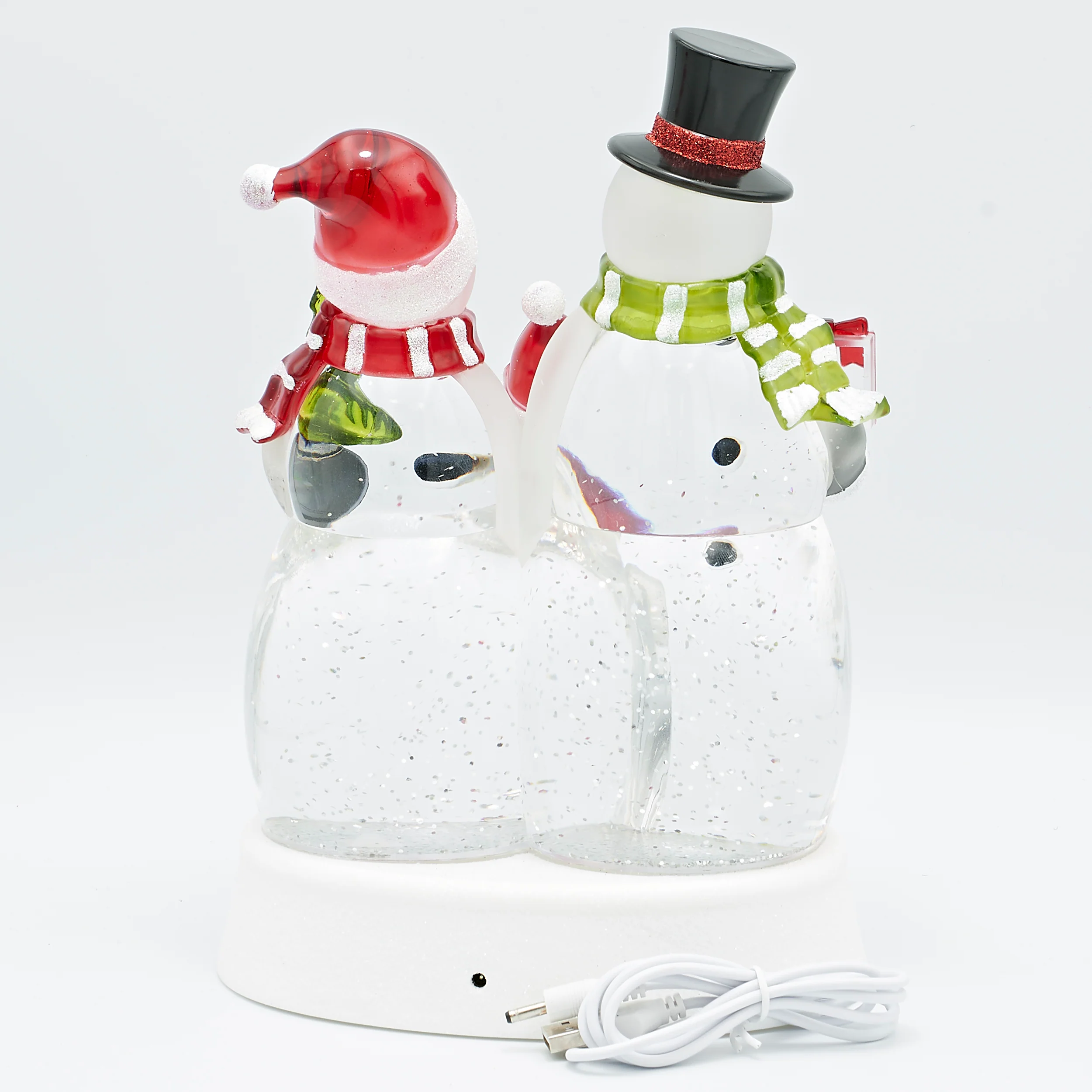 Confetti Lites Multi Colored Lighted Swirl Snowmen Family - Image 3