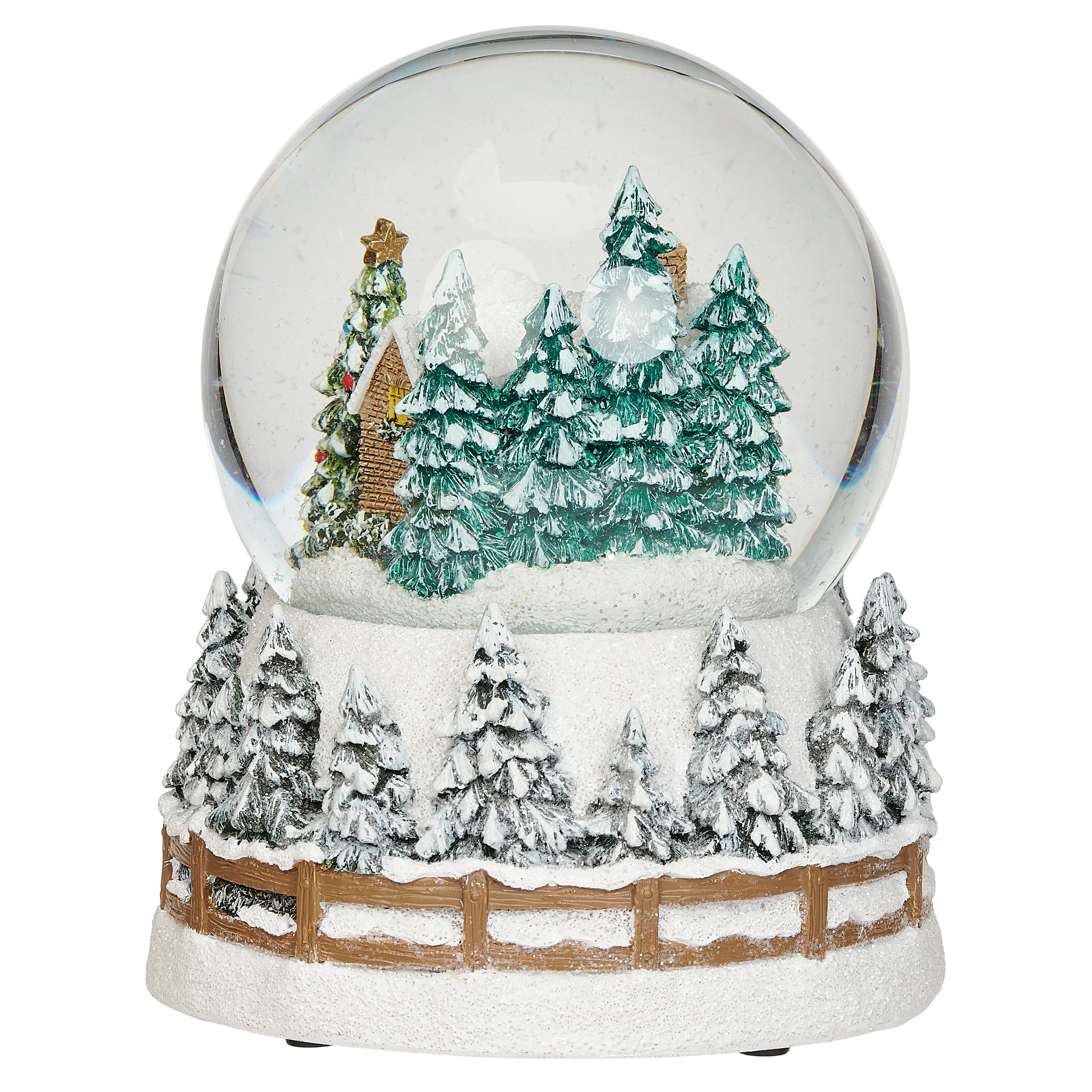 Glitterdome Holiday House with Vintage Red Truck Base - "Have Yourself a Merry Little Christmas" Tune - Image 3
