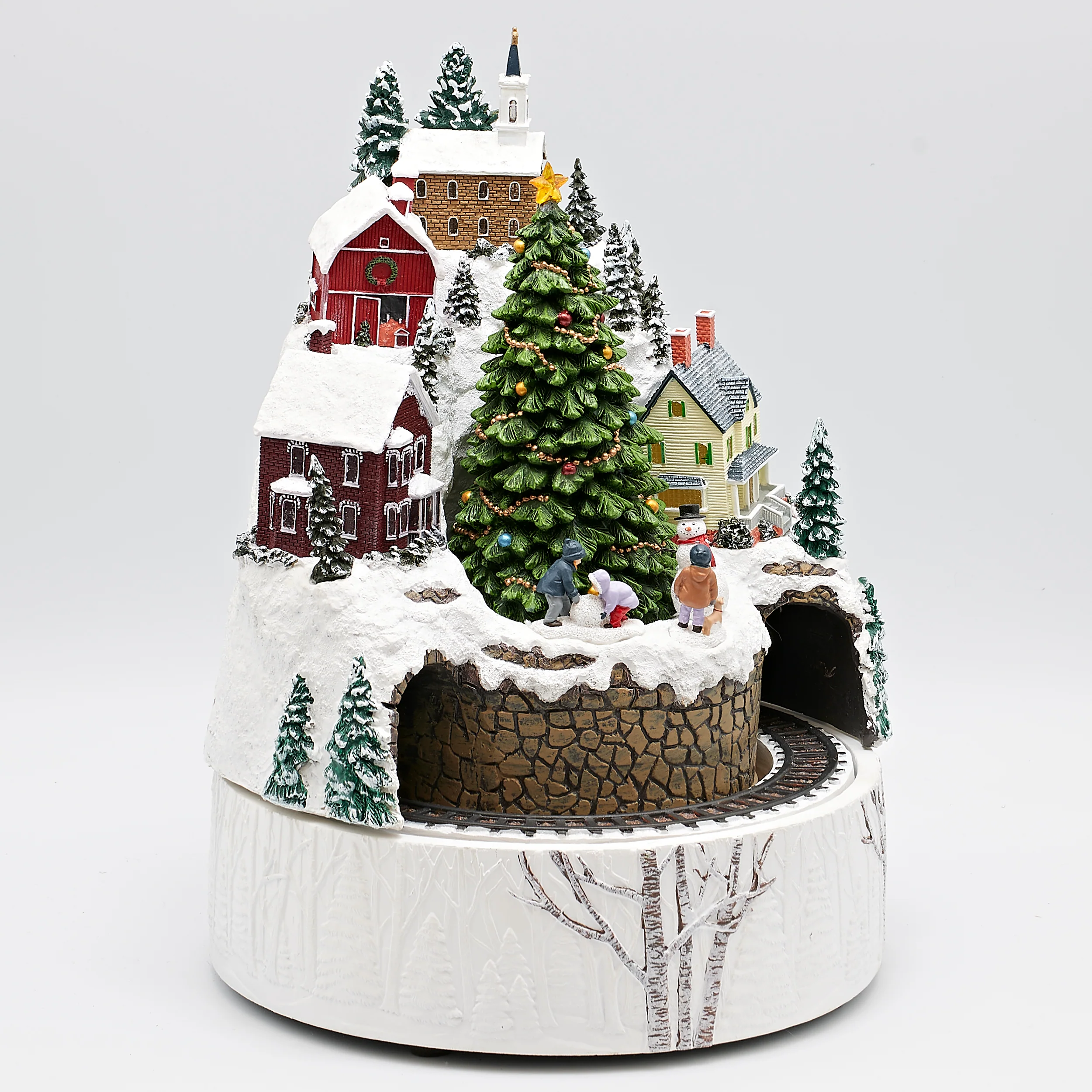 Amusements Snowy Mountain Town Lighted Musical with Rotating Train - Image 2