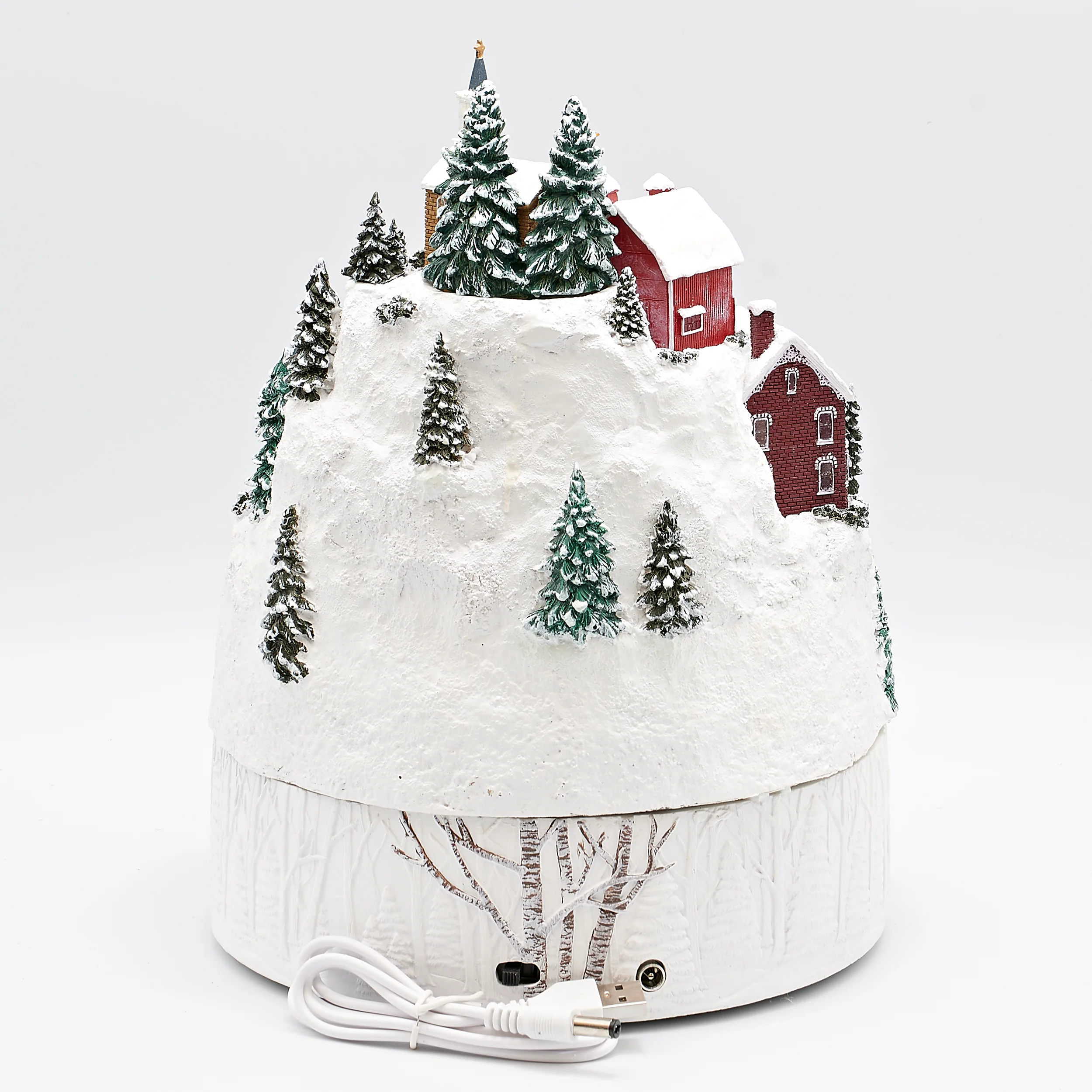 Amusements Snowy Mountain Town Lighted Musical with Rotating Train - Image 3