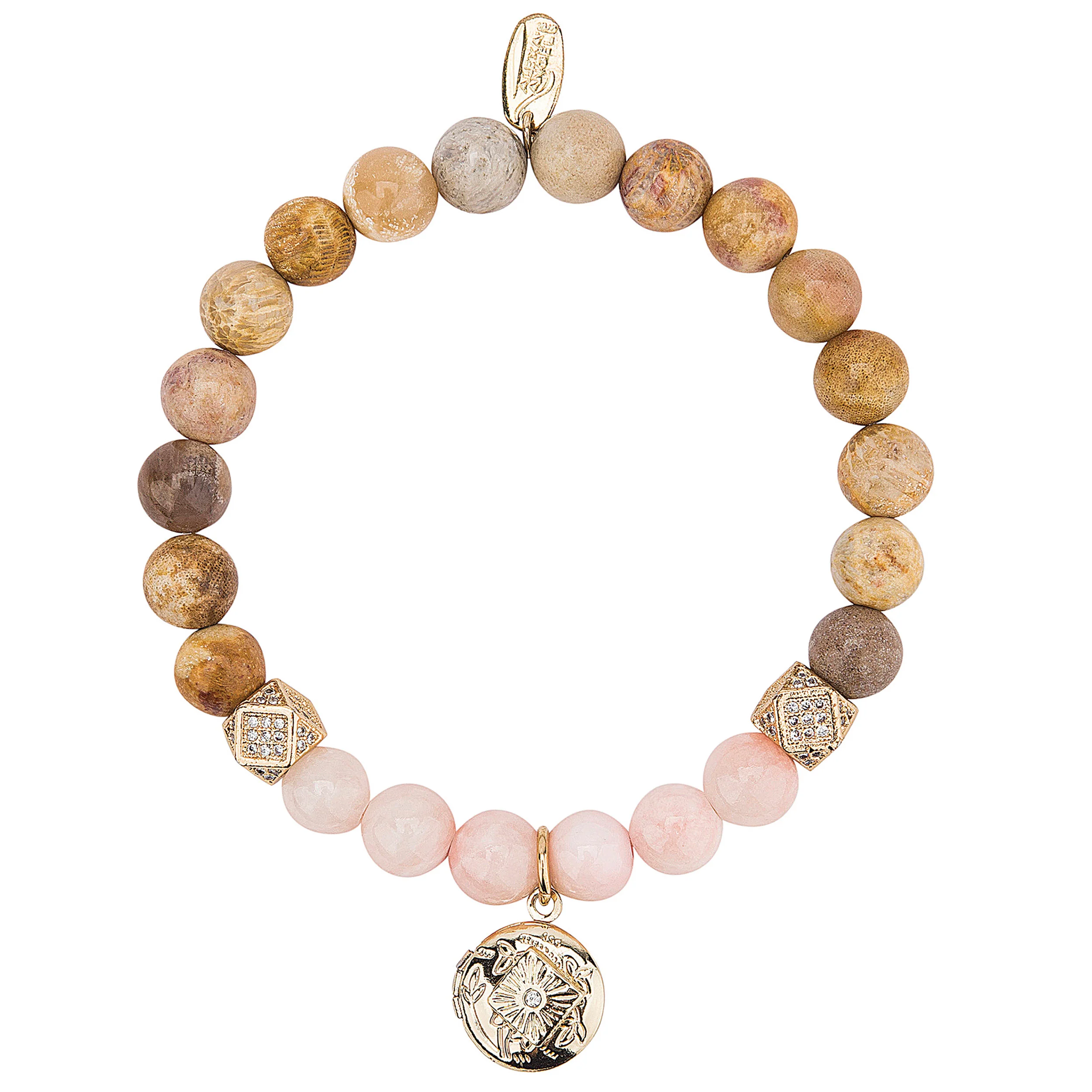Alexa's Angels Natural Stone & Cubic Zirconia Prayer Box Bracelet - Image 11