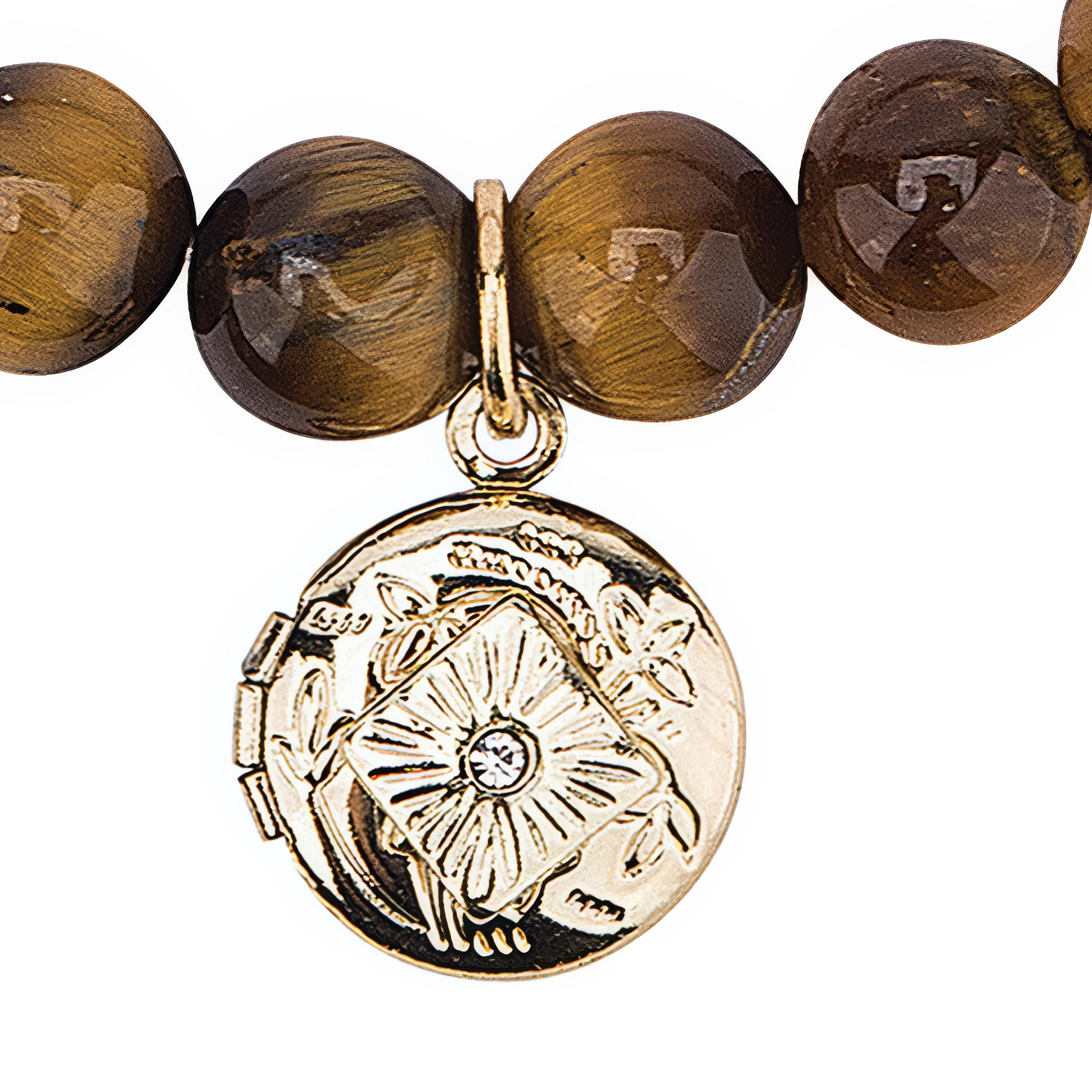 Alexa's Angels Natural Stone & Cubic Zirconia Prayer Box Bracelet - Image 6