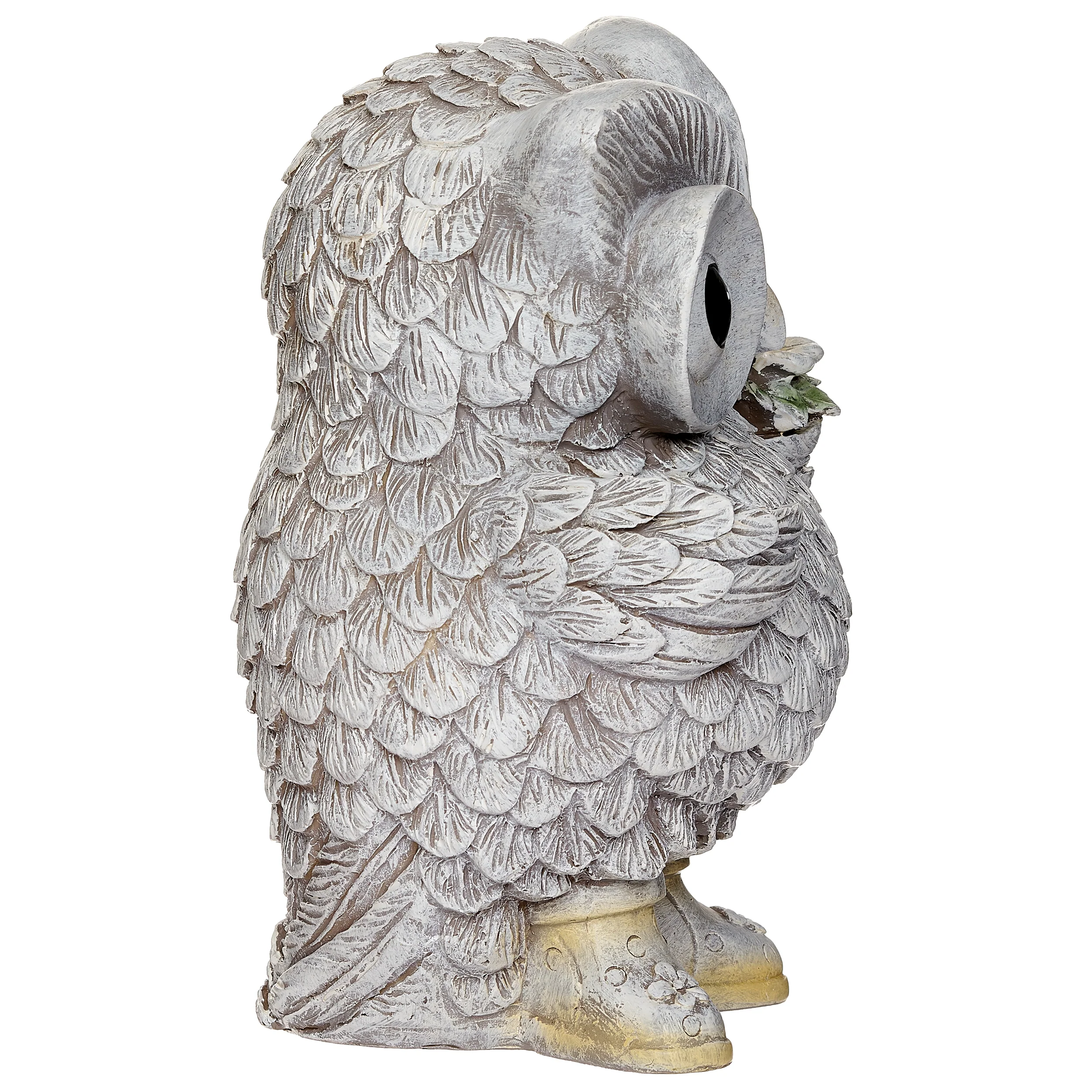 Pudgy Pals Owl in Rain Boots Garden Statue - Image 2