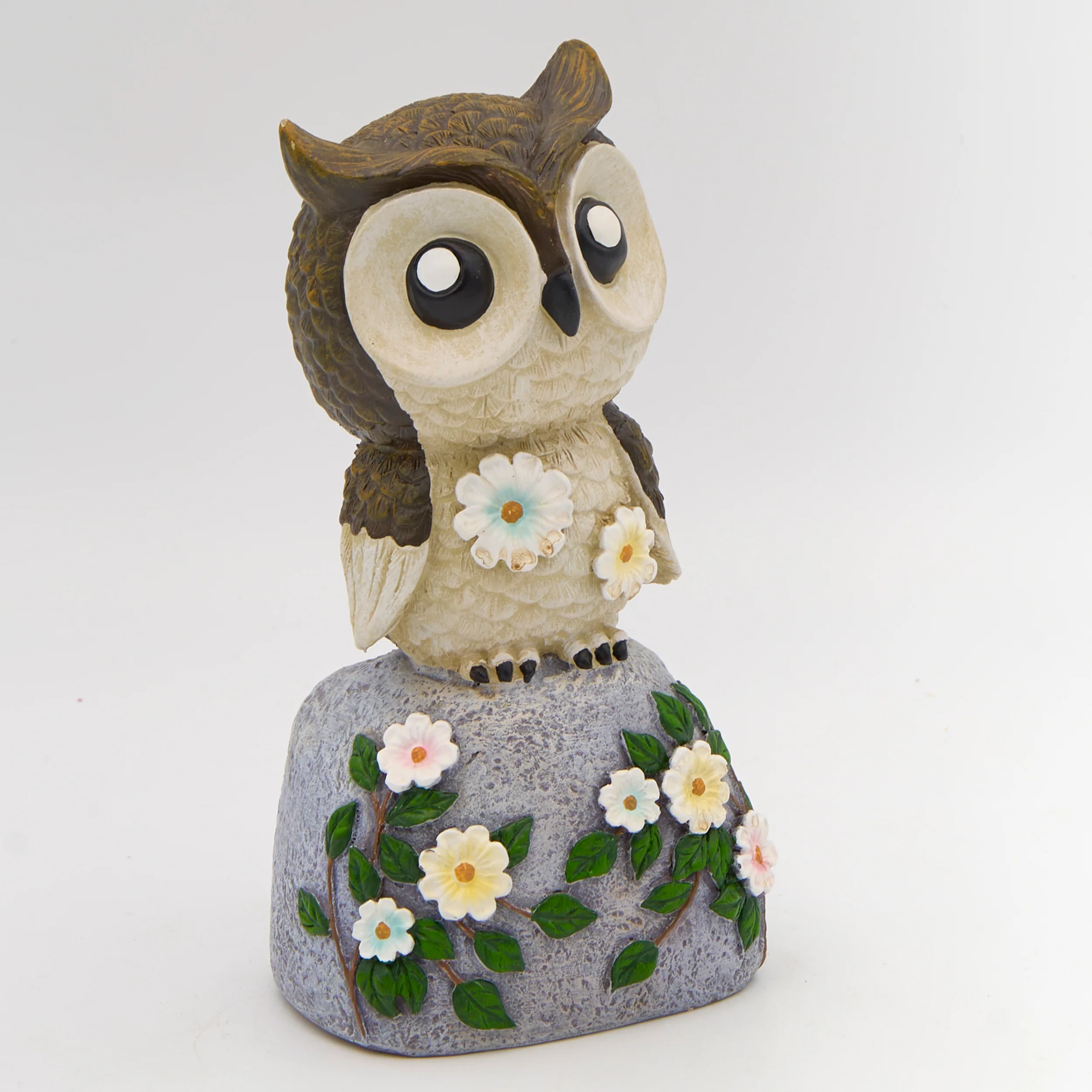 Owl on Stone Garden Statue - Image 2