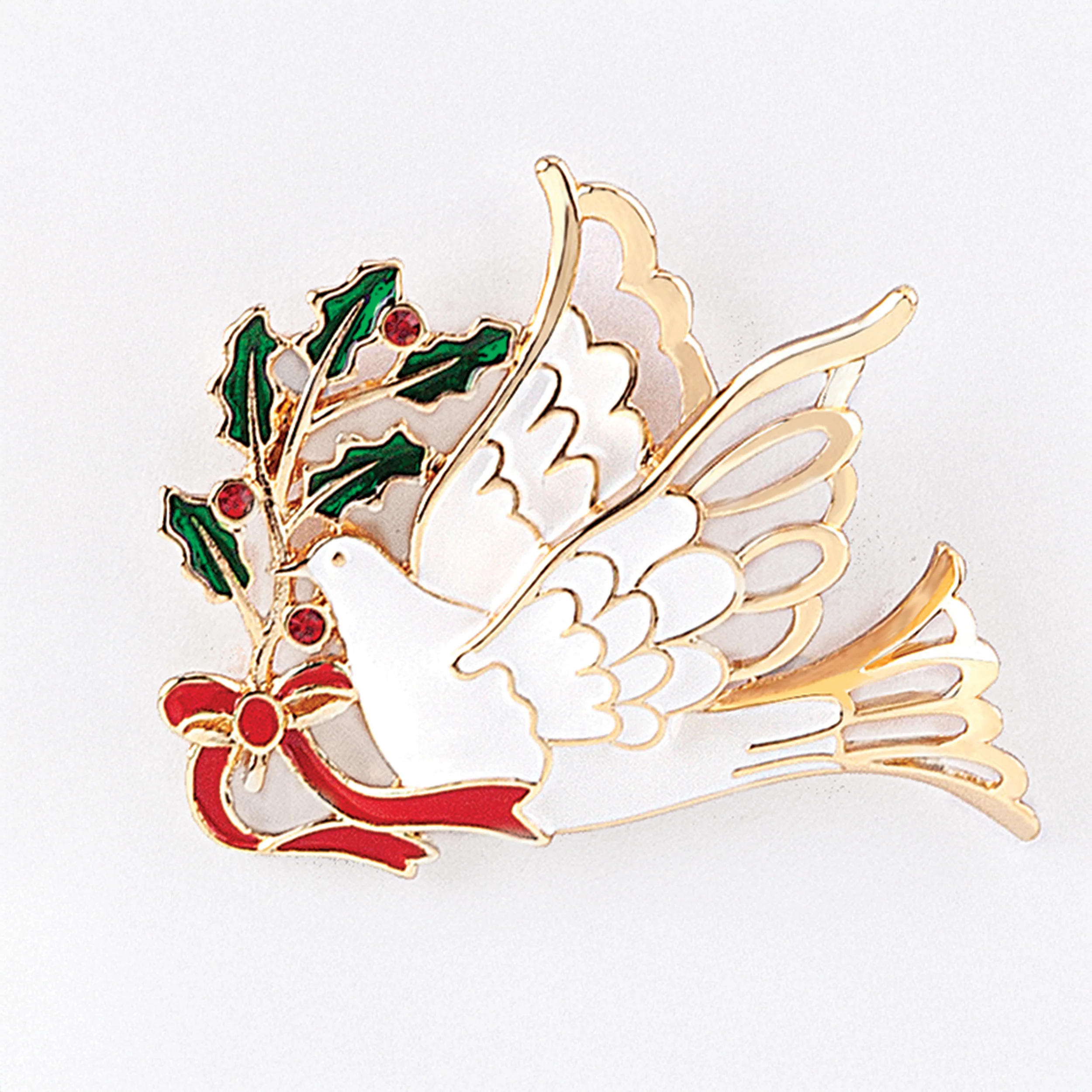 Peace on Earth Christmas Dove Pin - Image 2