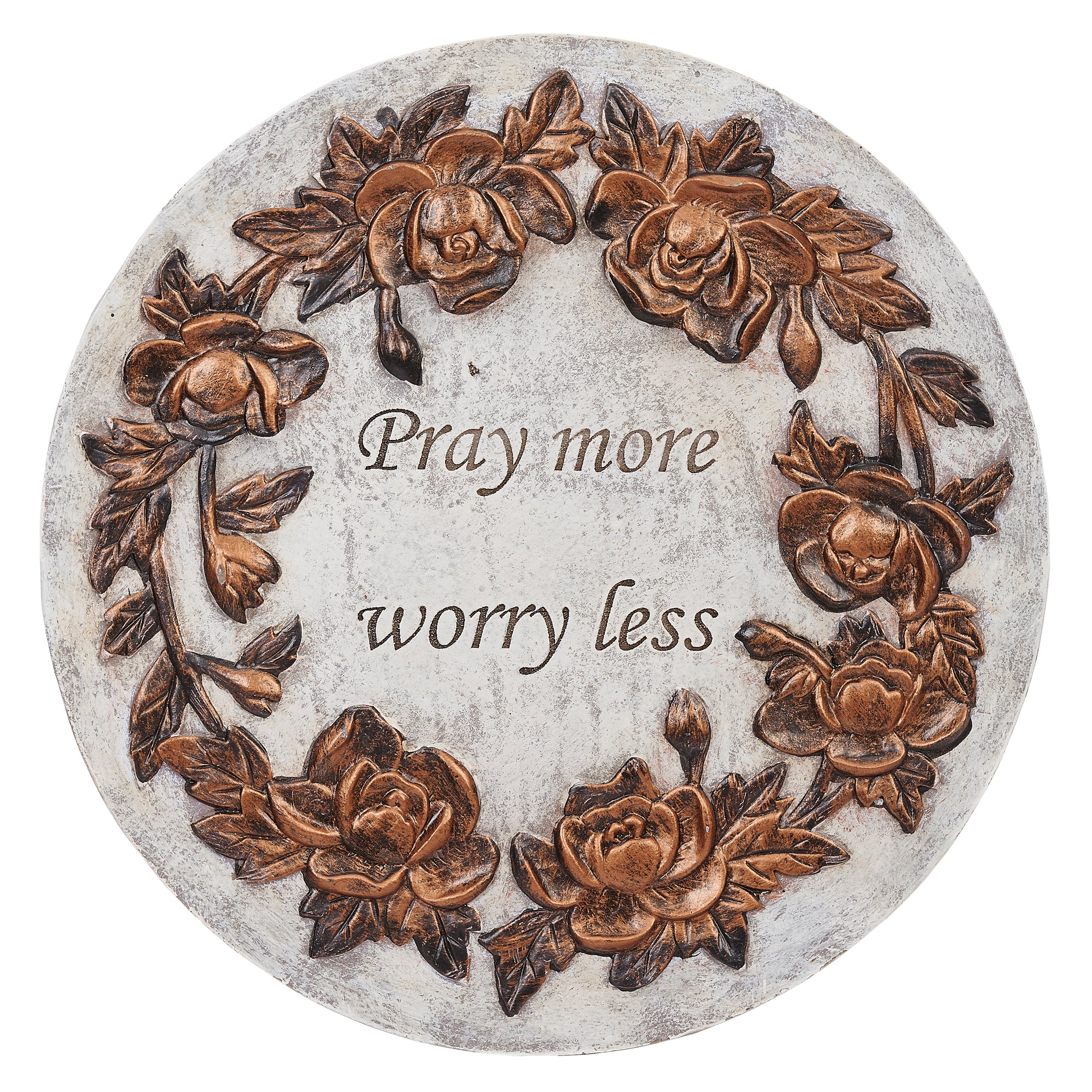 "Pray more worry less" Garden Stone - Image 2