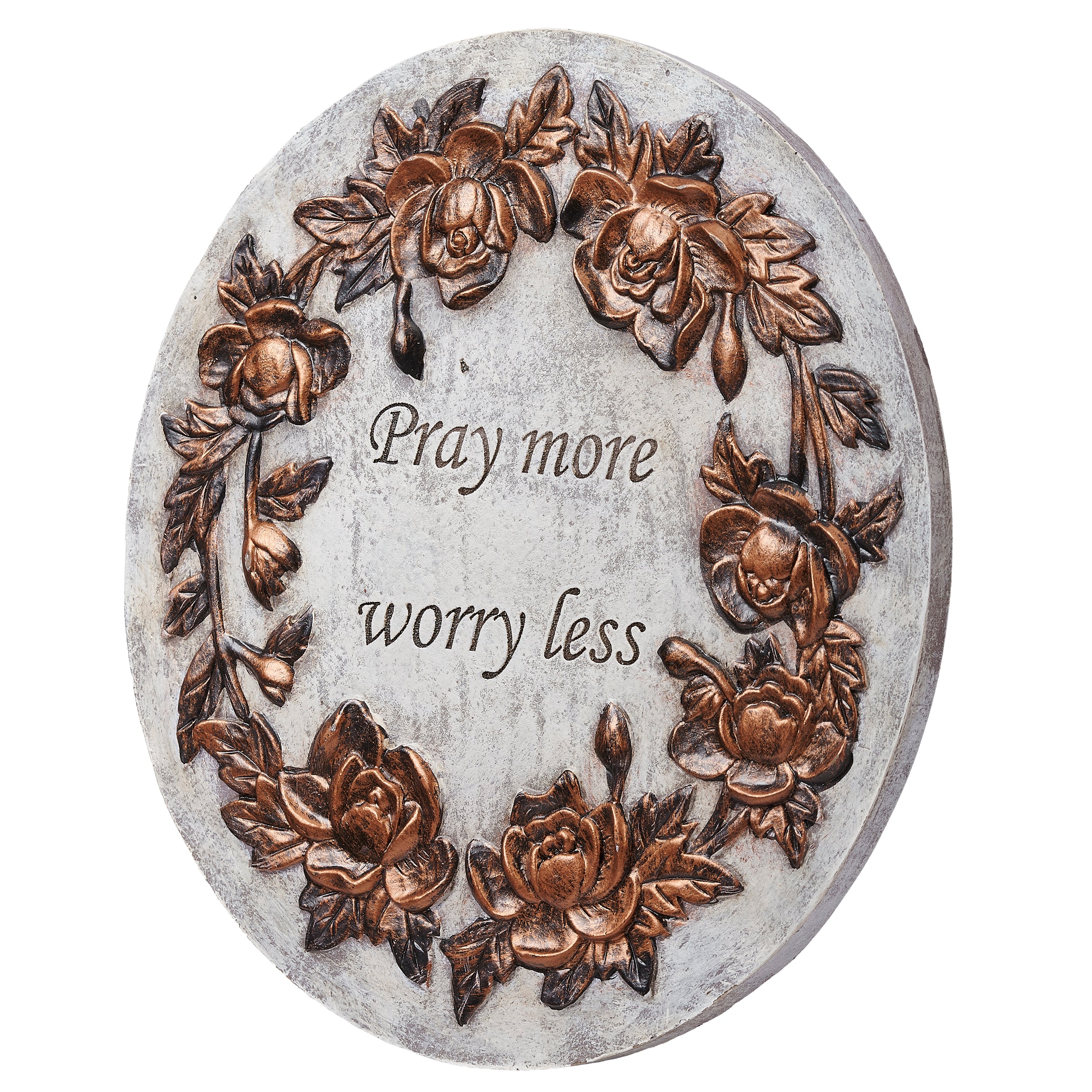 "Pray more worry less" Garden Stone - Image 3