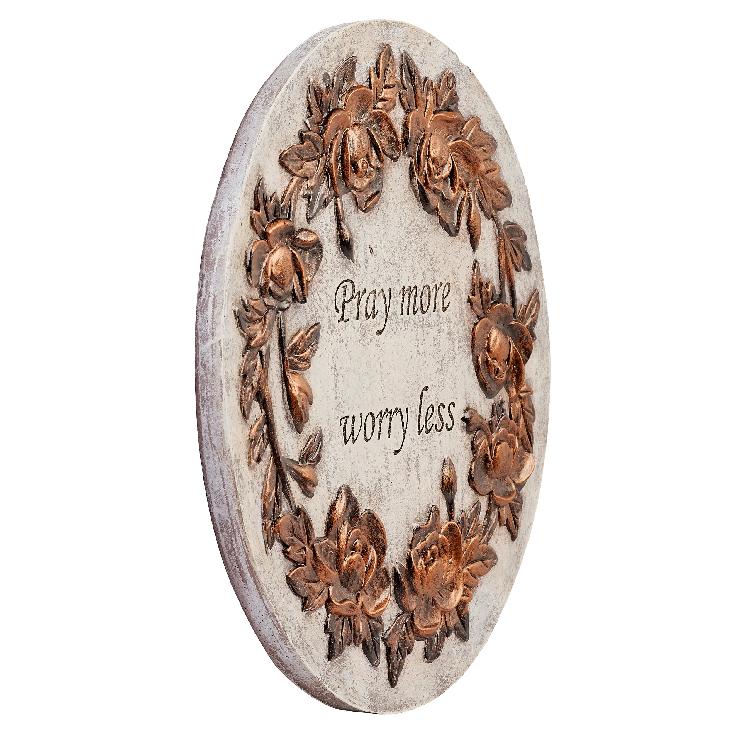 "Pray more worry less" Garden Stone - Image 4