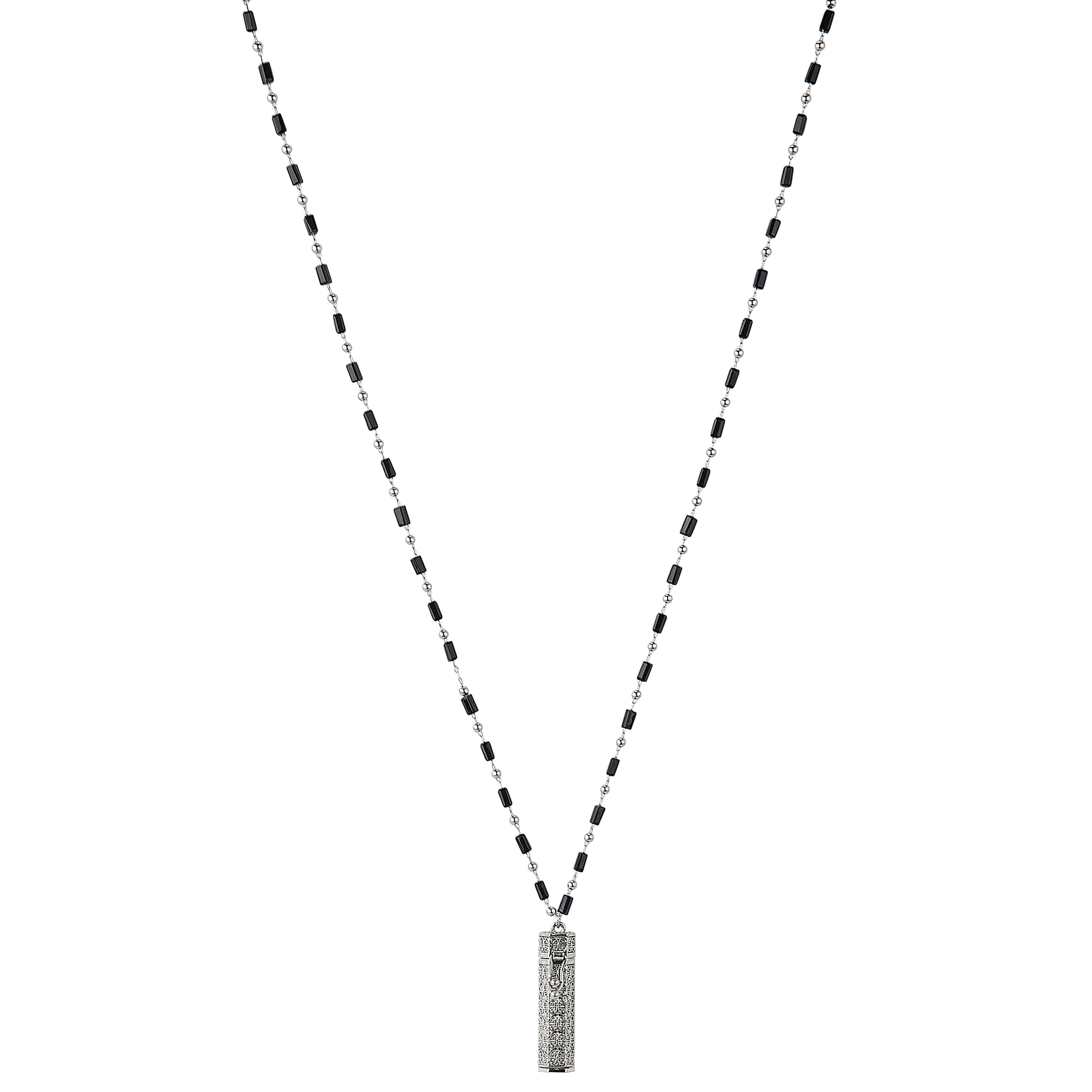 Alexa's Angels Whispers of Faith Prayer Box Necklace – Black & Metal Beads - Image 3