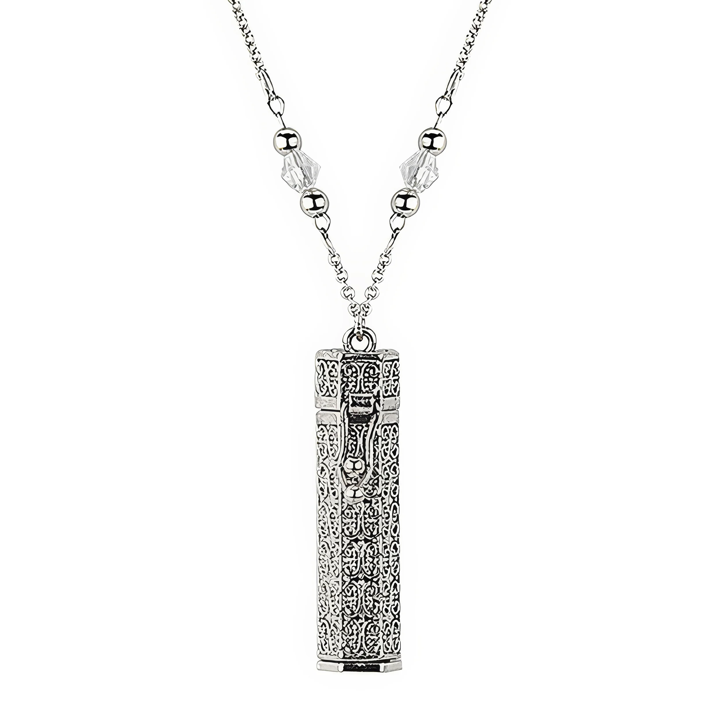 Alexa's Angels Whispers of Faith Prayer Box Necklace – Glass & Metal Beads - Image 4