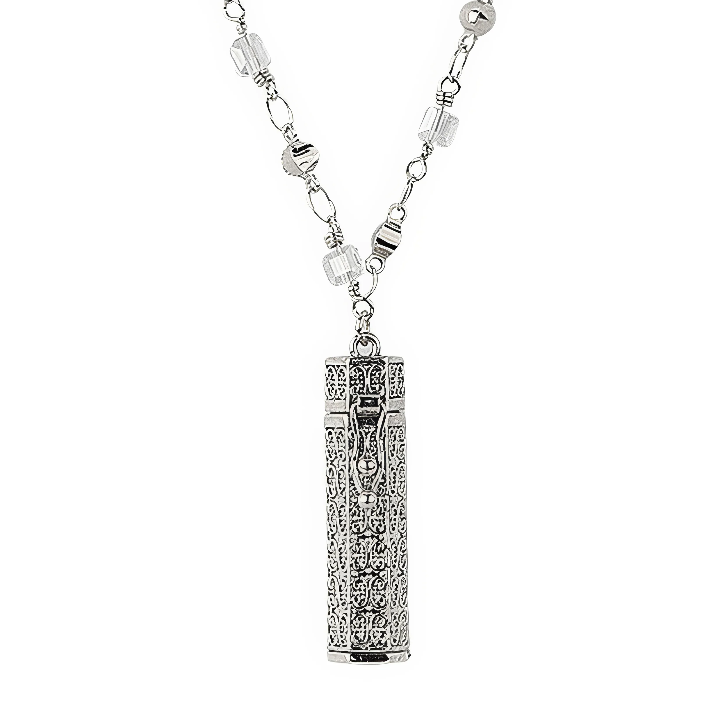 Alexa's Angels Whispers of Faith Prayer Box Necklace – Clear Round Glass Beads - Image 4