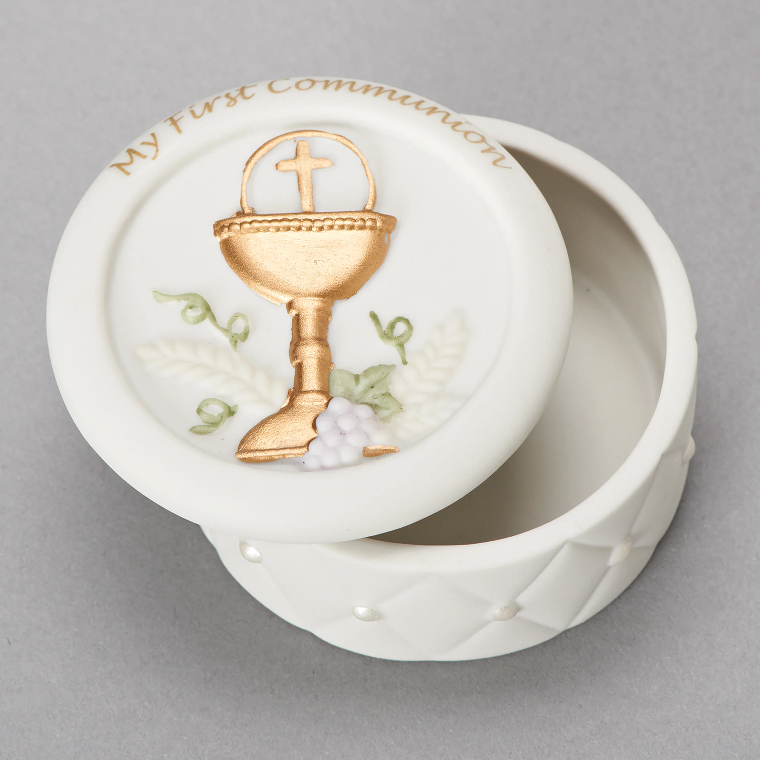 First Communion Quilted Keepsake Box with Chalice