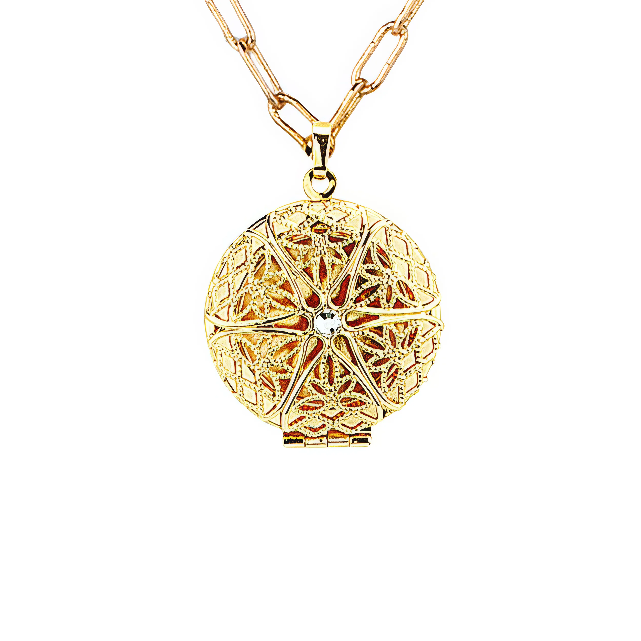 Alexa's Angels Round Prayer Box Locket Necklace - Image 2