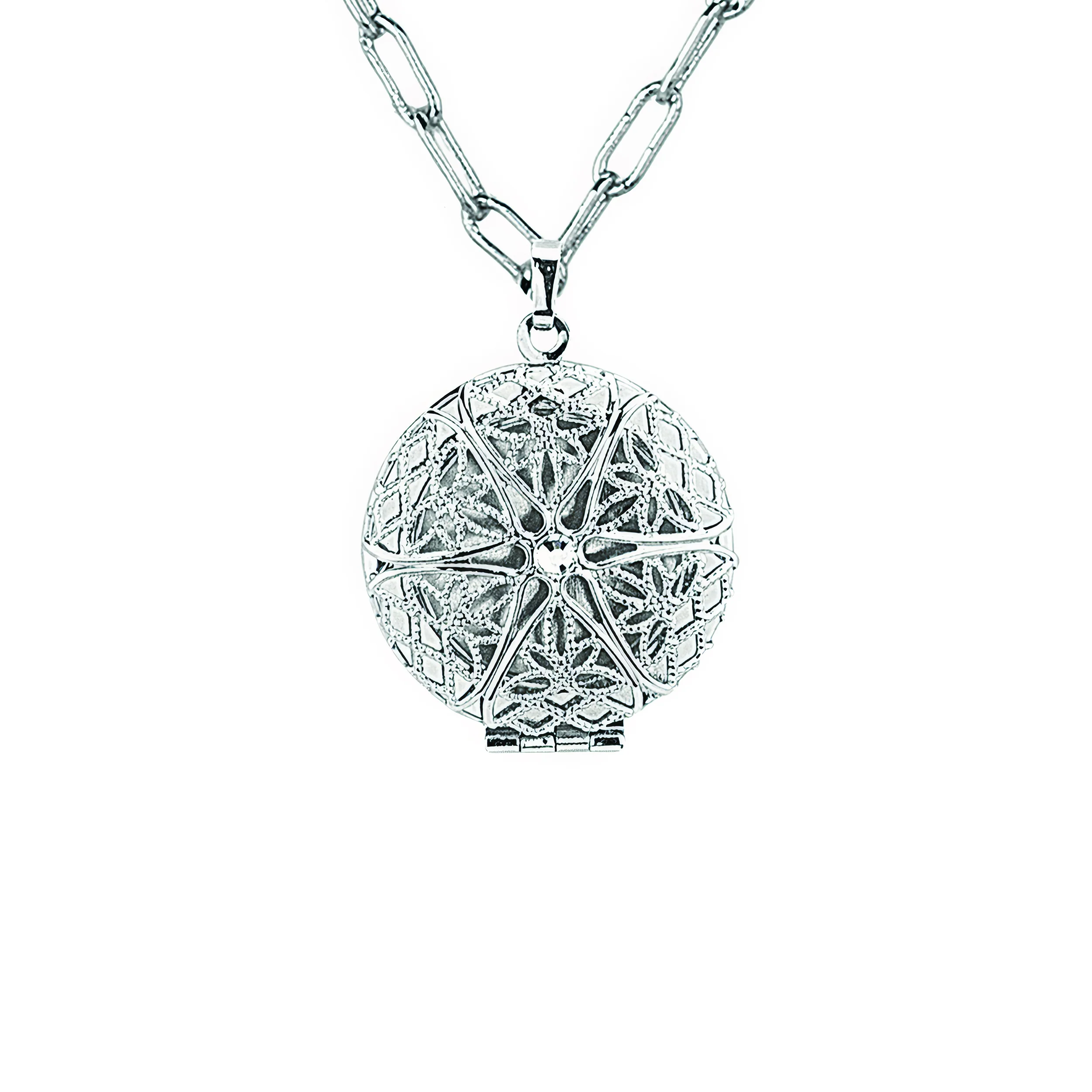 Alexa's Angels Round Prayer Box Locket Necklace - Image 4