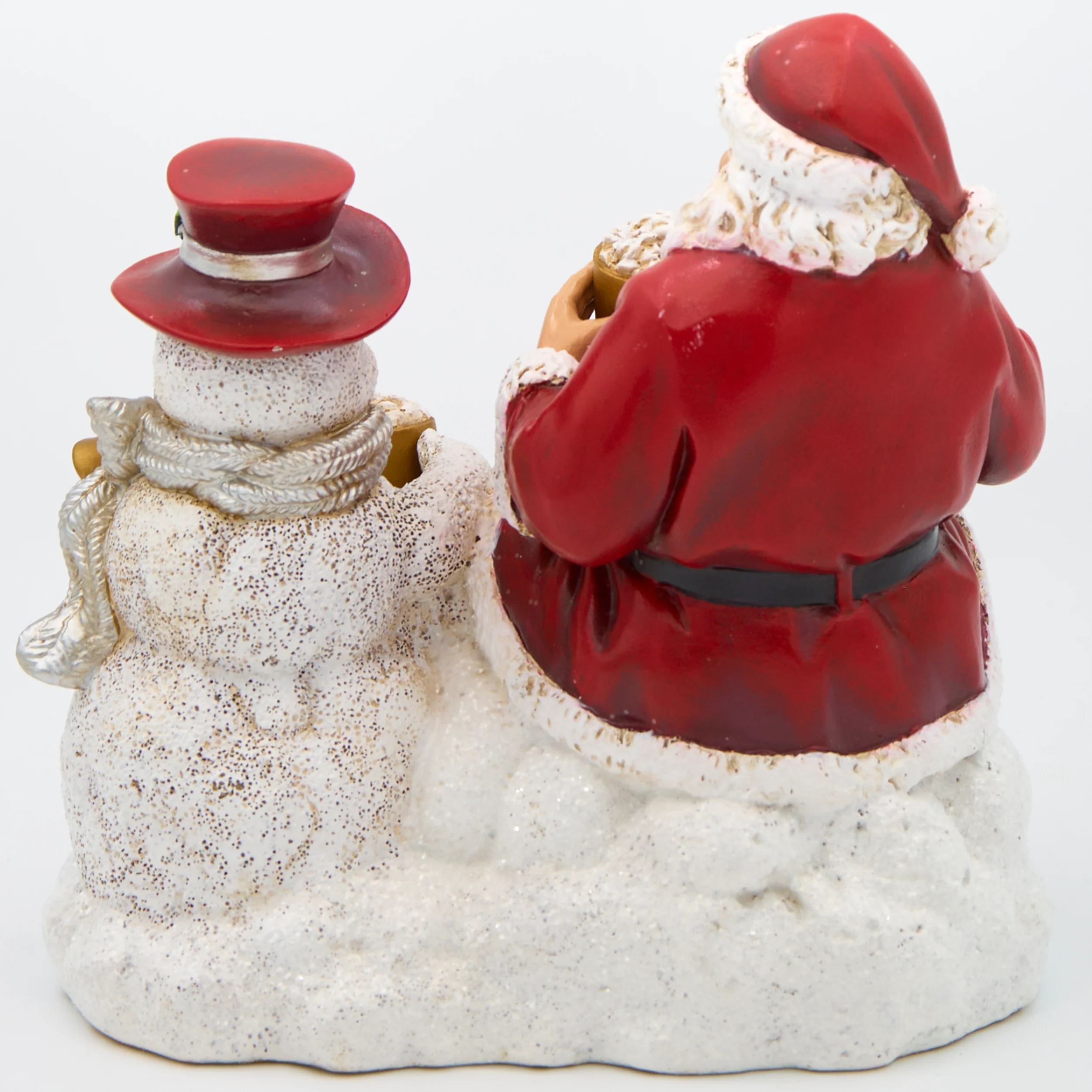 Joseph's Studio Santa and Snowman Drinking Hot Cocoa Figure - Image 2