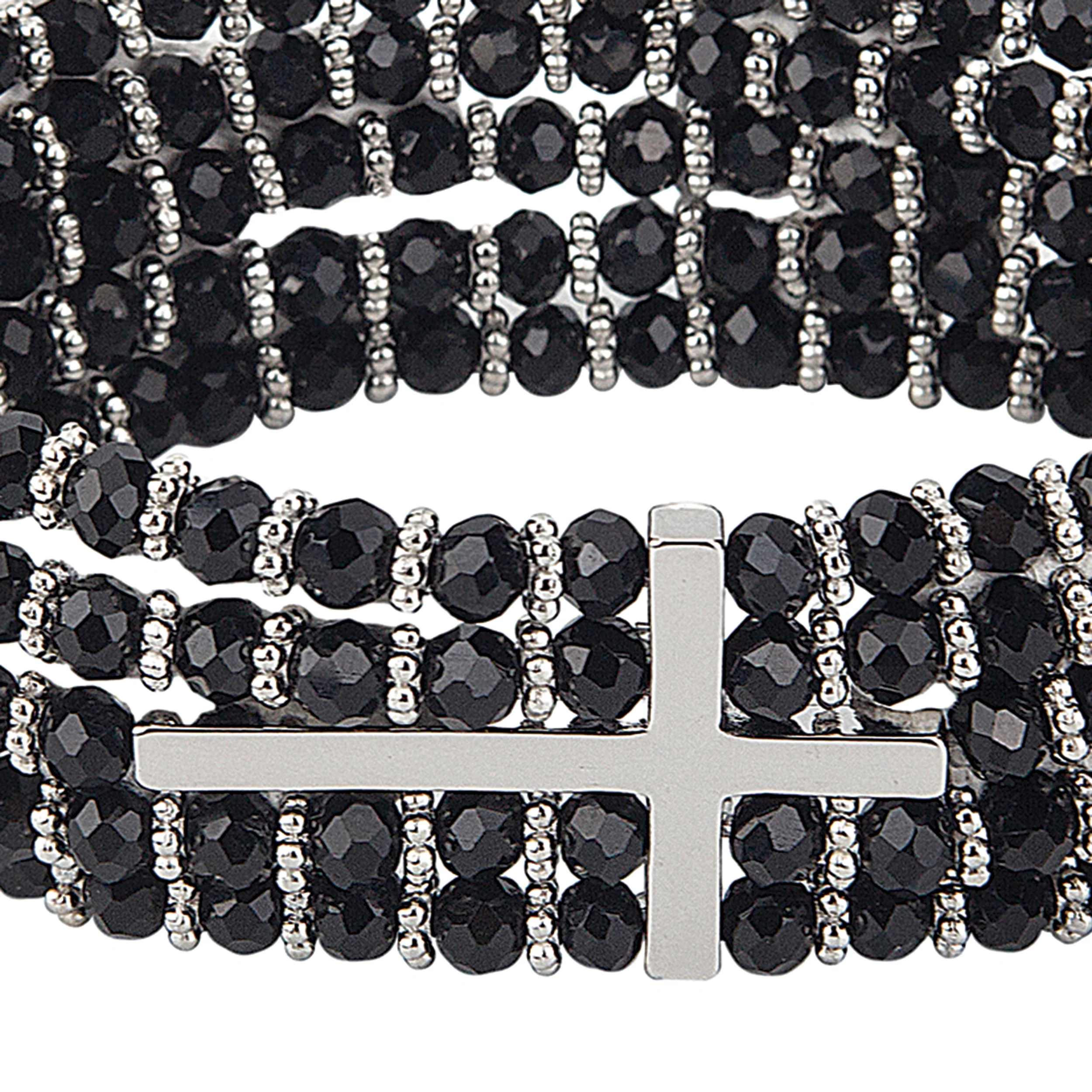 Alexa's Angels Silver Crystal Side Cross Bracelet - Image 7