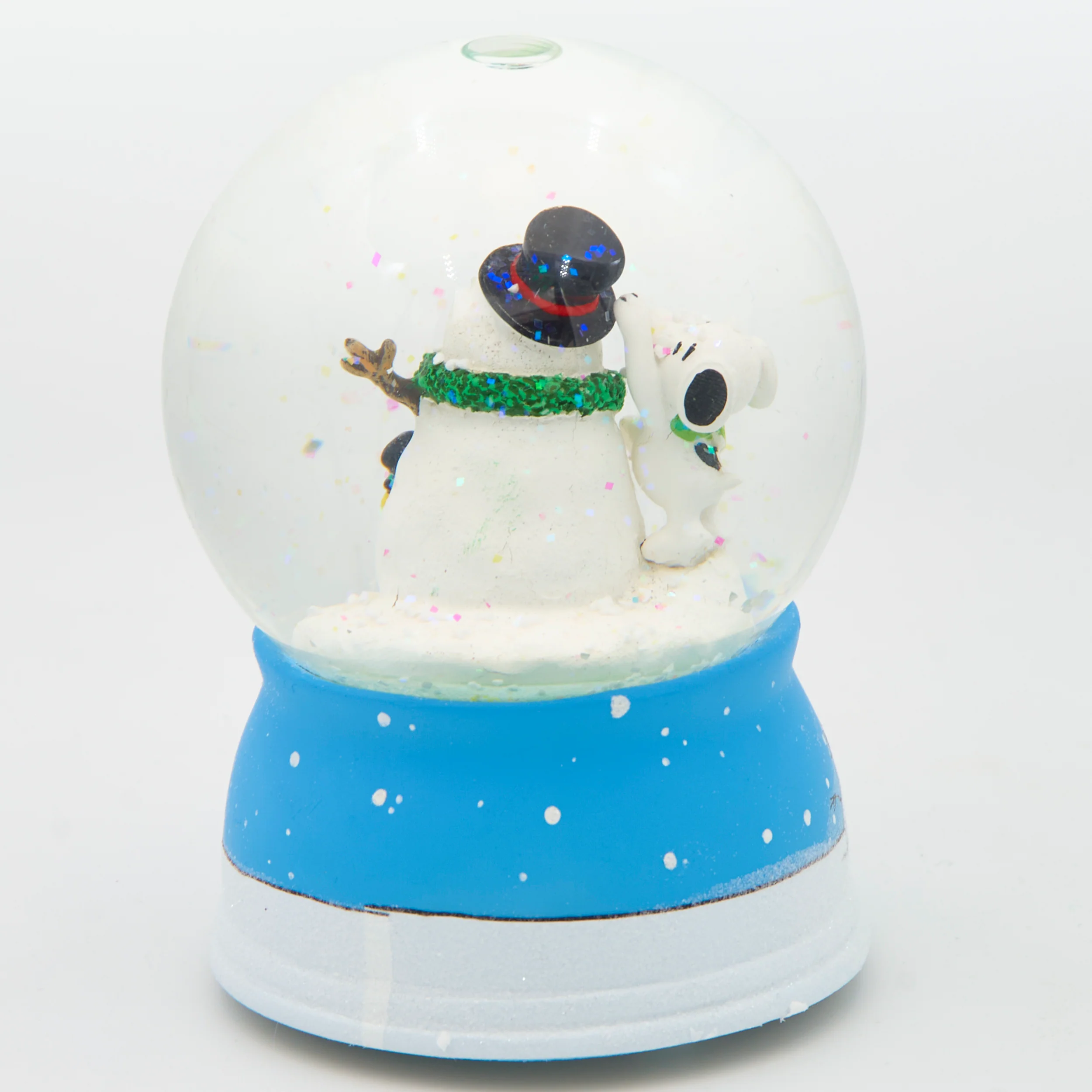 Peanuts Snoopy & Woodstock Building A Snowman Glitterdome - "O Christmas Tree" Tune - Image 3