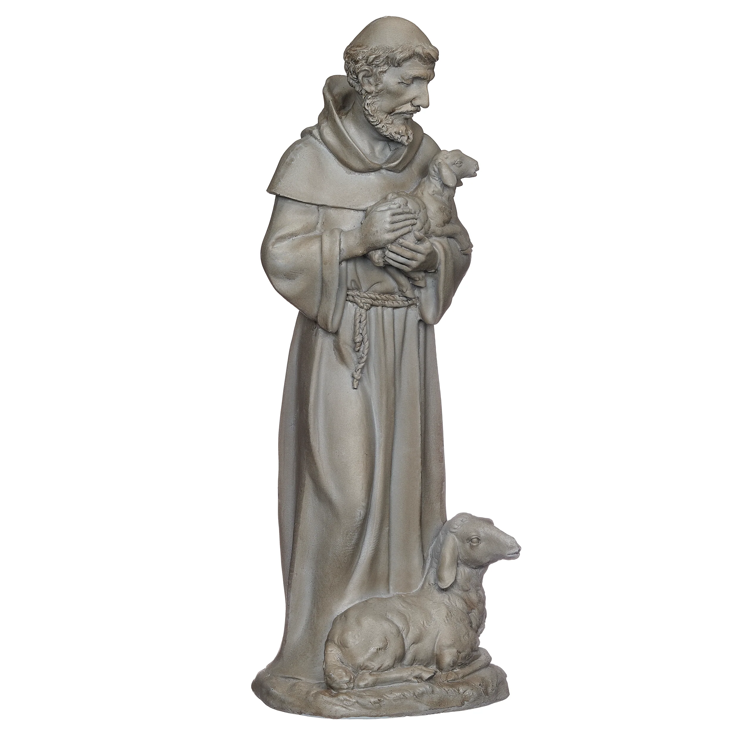 St. Francis with Lambs Garden Statue - Image 2
