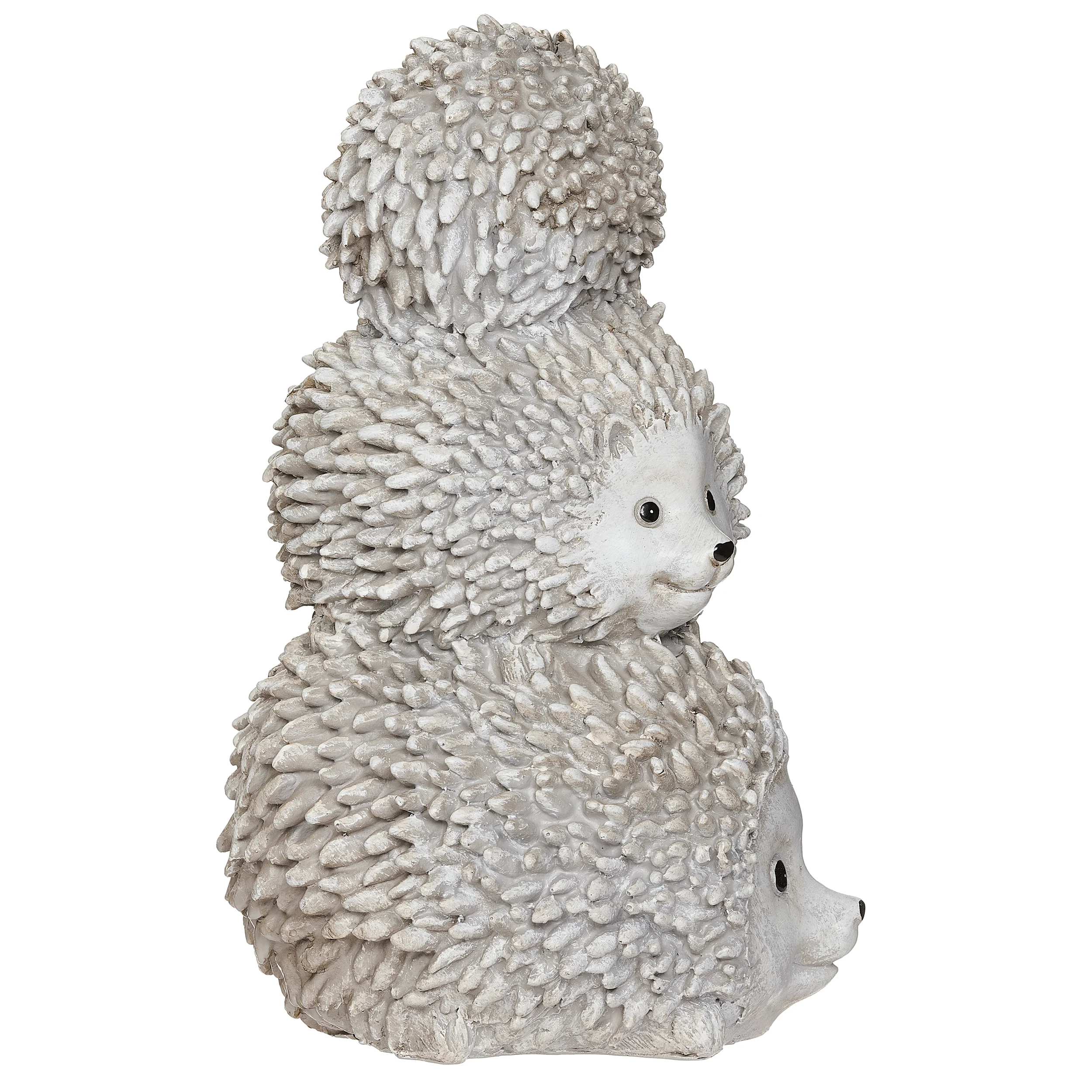 Pudgy Pals Stacked Hedgehog Family Garden Statue - Image 2