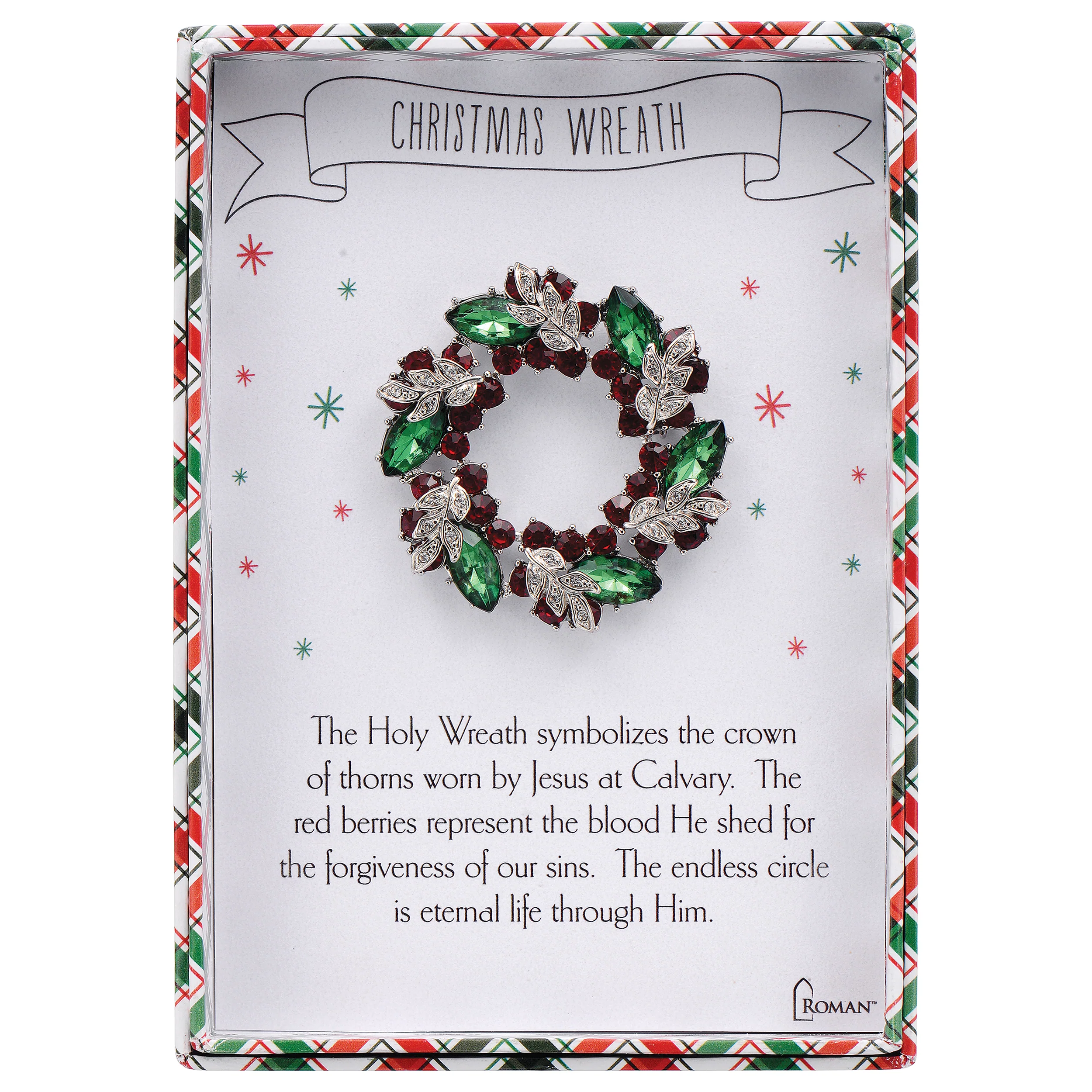 The Holy Christmas Wreath Pin