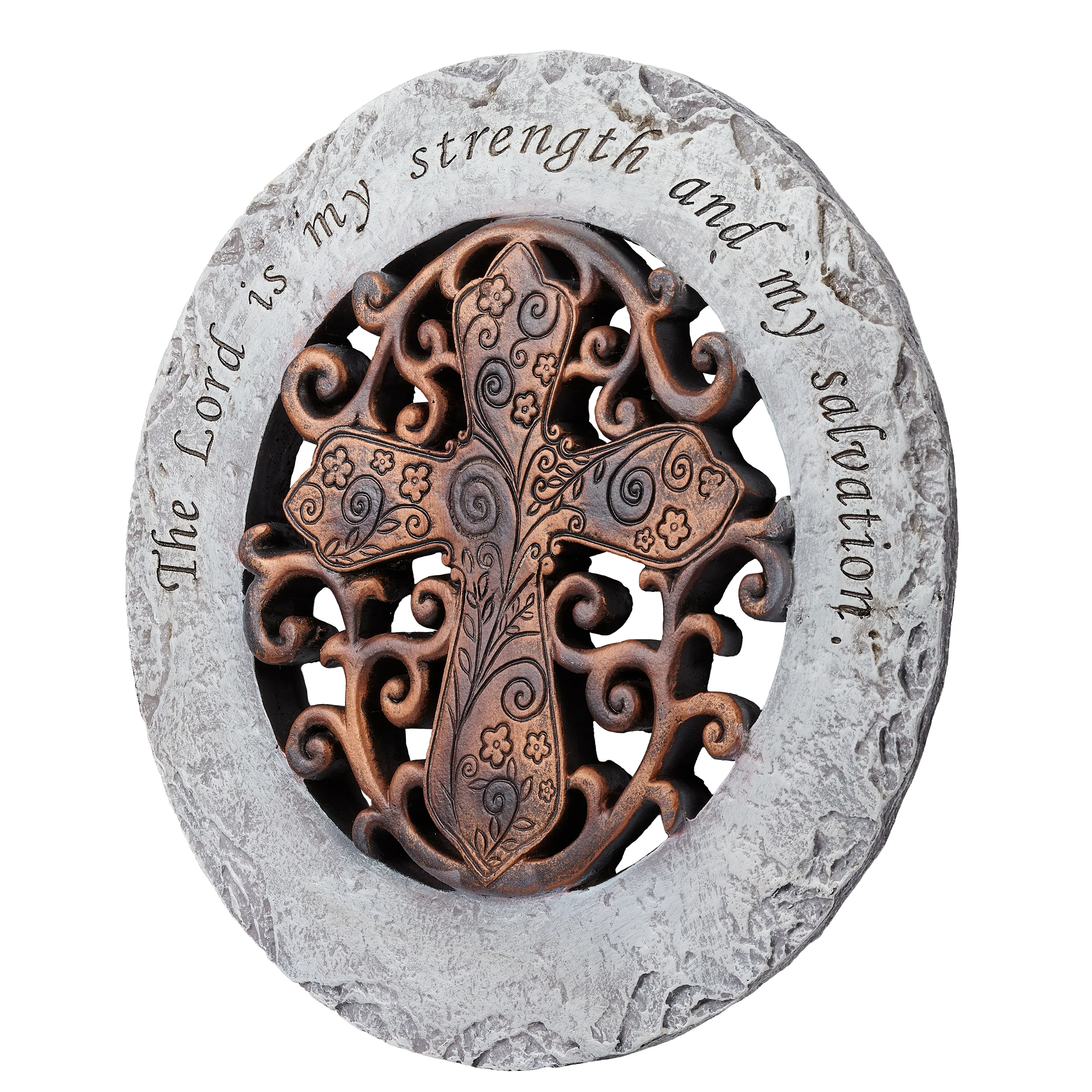 “The Lord is my strength and my salvation” Garden Stone - Image 3