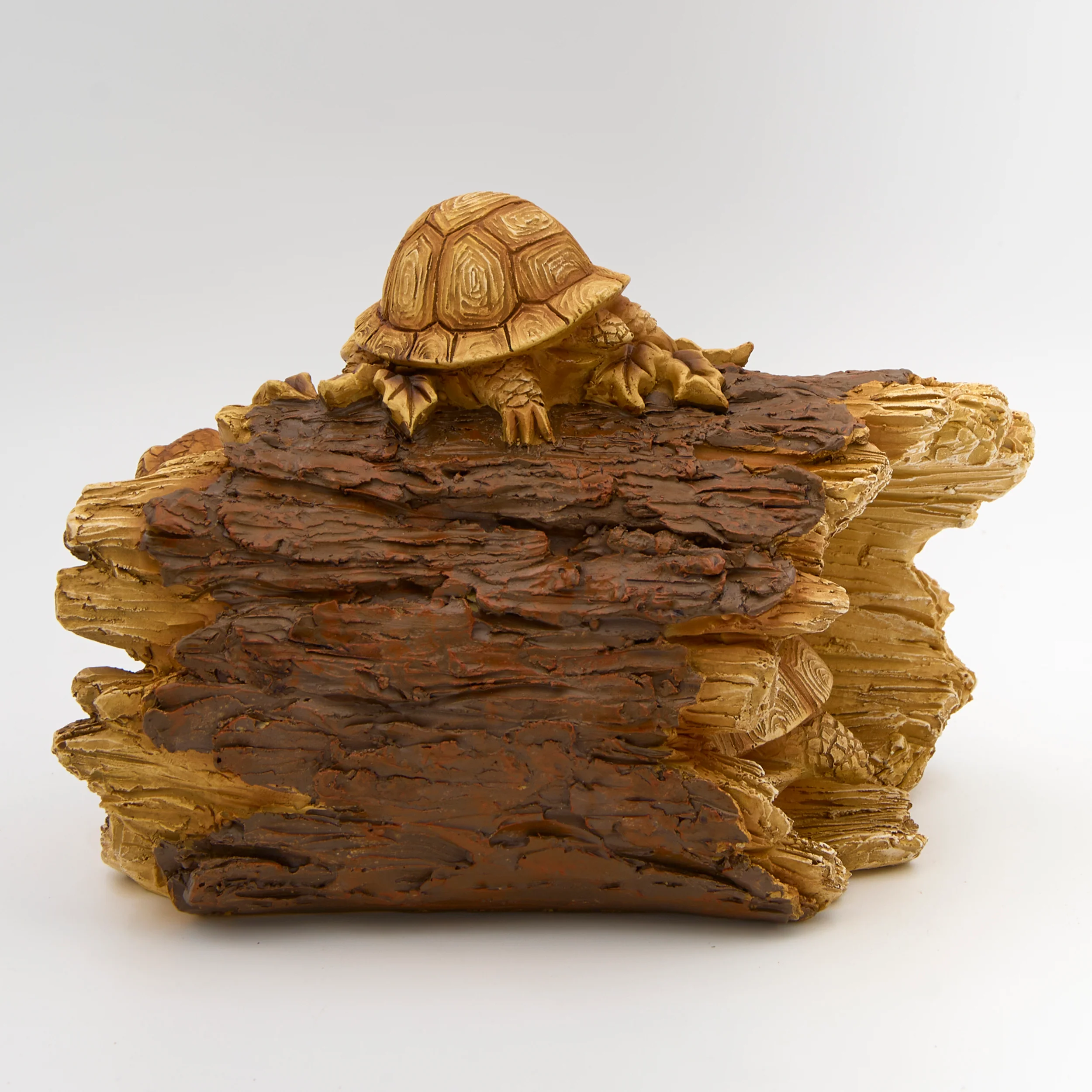 Turtle Family in Tree Trunk Garden Statue - Timber Tails Collection - Image 3