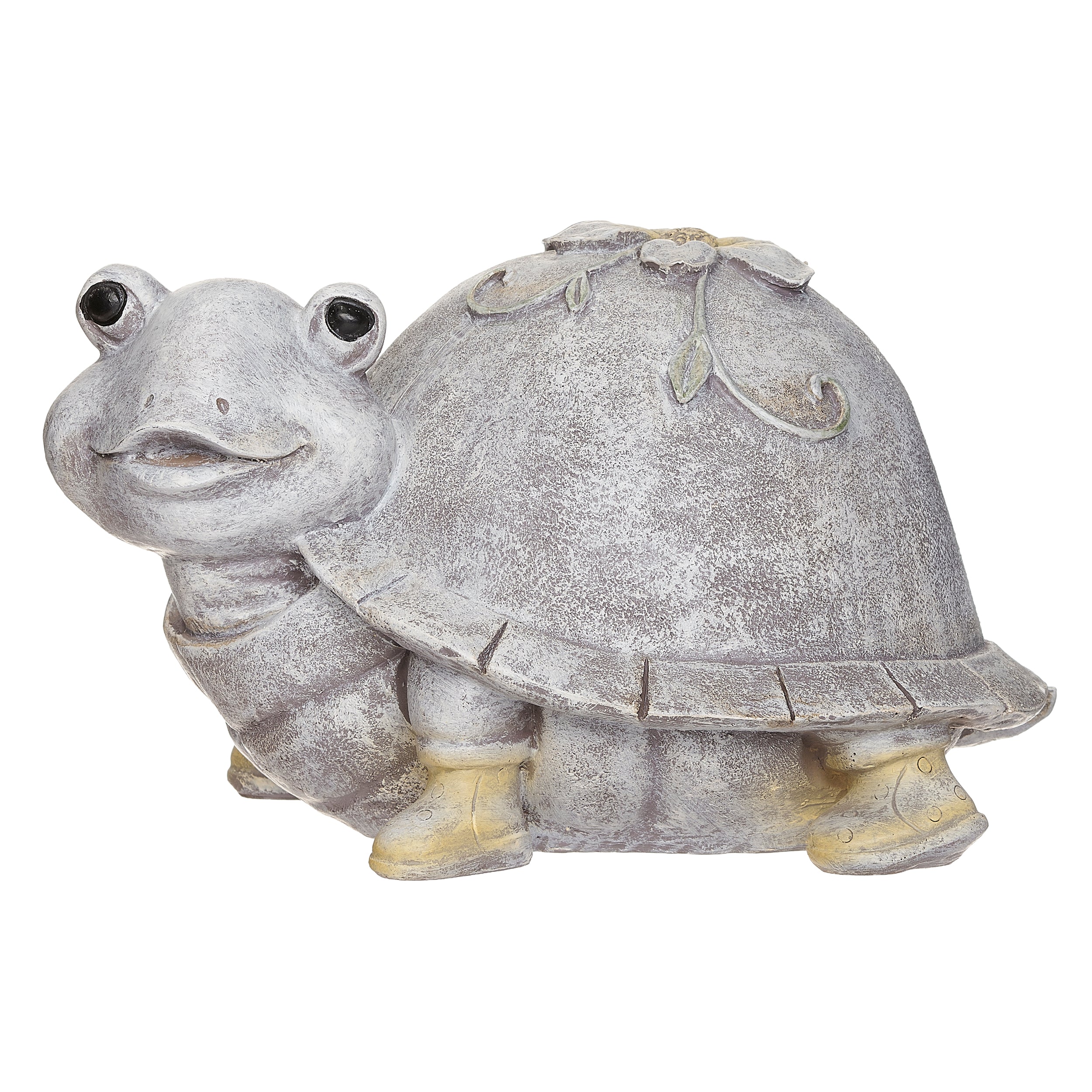 Pudgy Pals Turtle in Rain Boots Garden Statue - Image 4