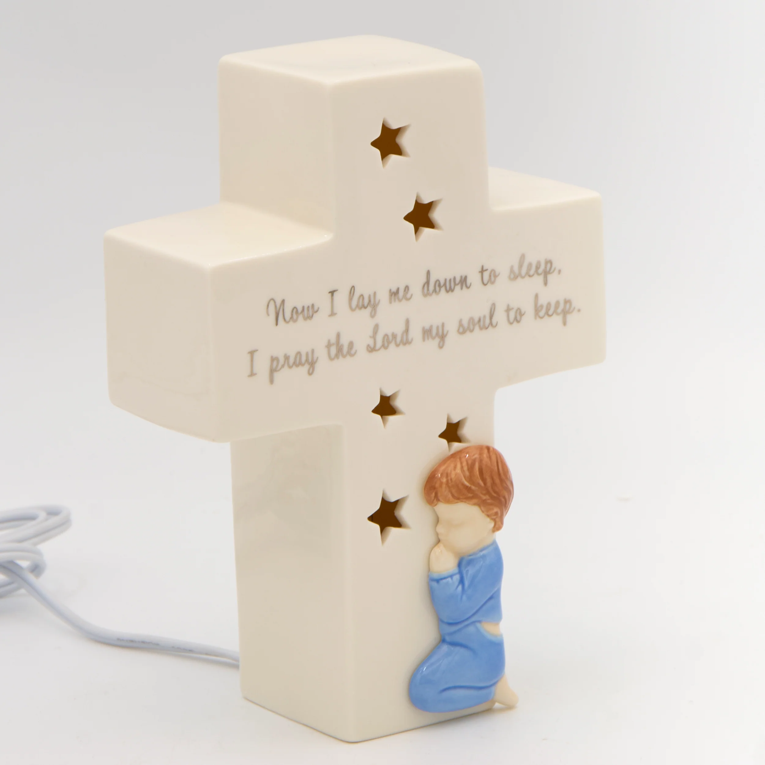 "Now I Lay Me Down to Sleep" Lighted Cross - Valencia Collection - Image 2