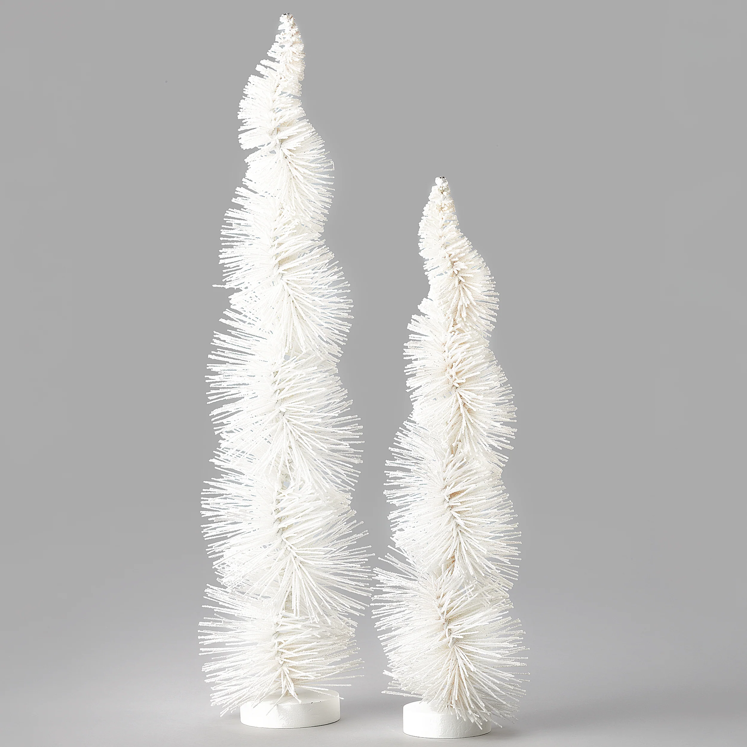 White and Glitter Sisal Tree Set