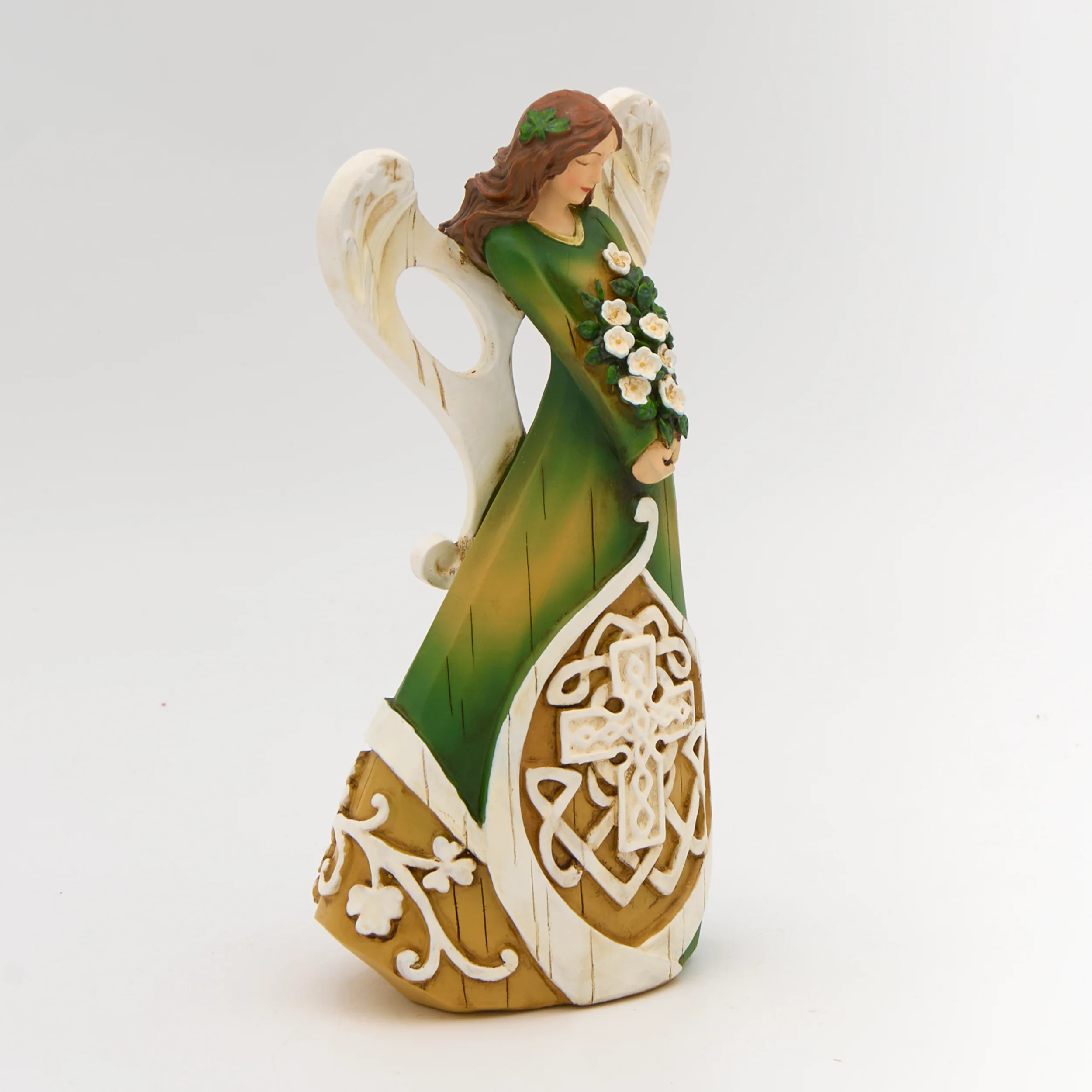 Woodcut Irish Angel Figure - Image 2